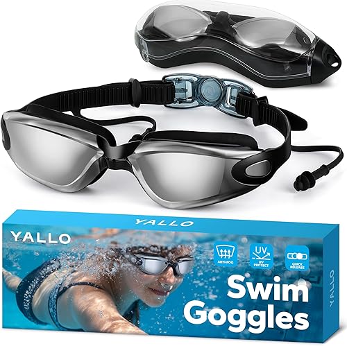 Swim Goggles, Leak-proof Swimming Goggles, Unisex Full Protection for Adult and Youth