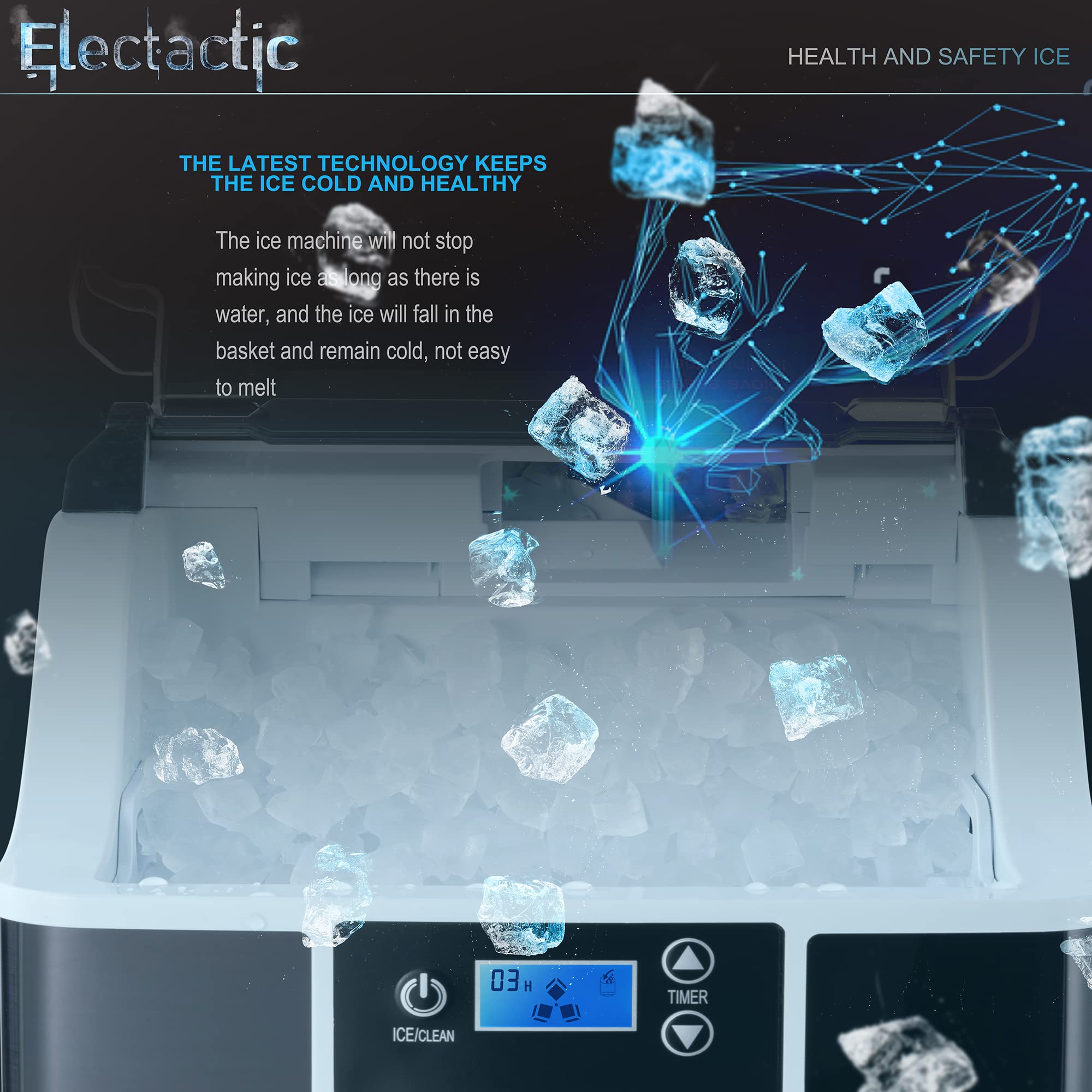 Buy Electactic Nugget Ice Maker, Countertop Ice Maker, Portable Ice