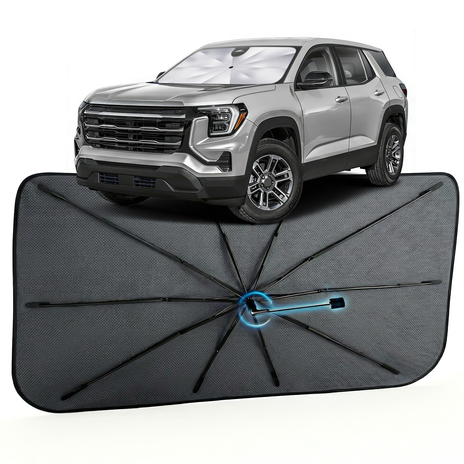 Car Windshield Sun Shade Umbrella for GMC Terrain 2018-2026, 1:1 Fit