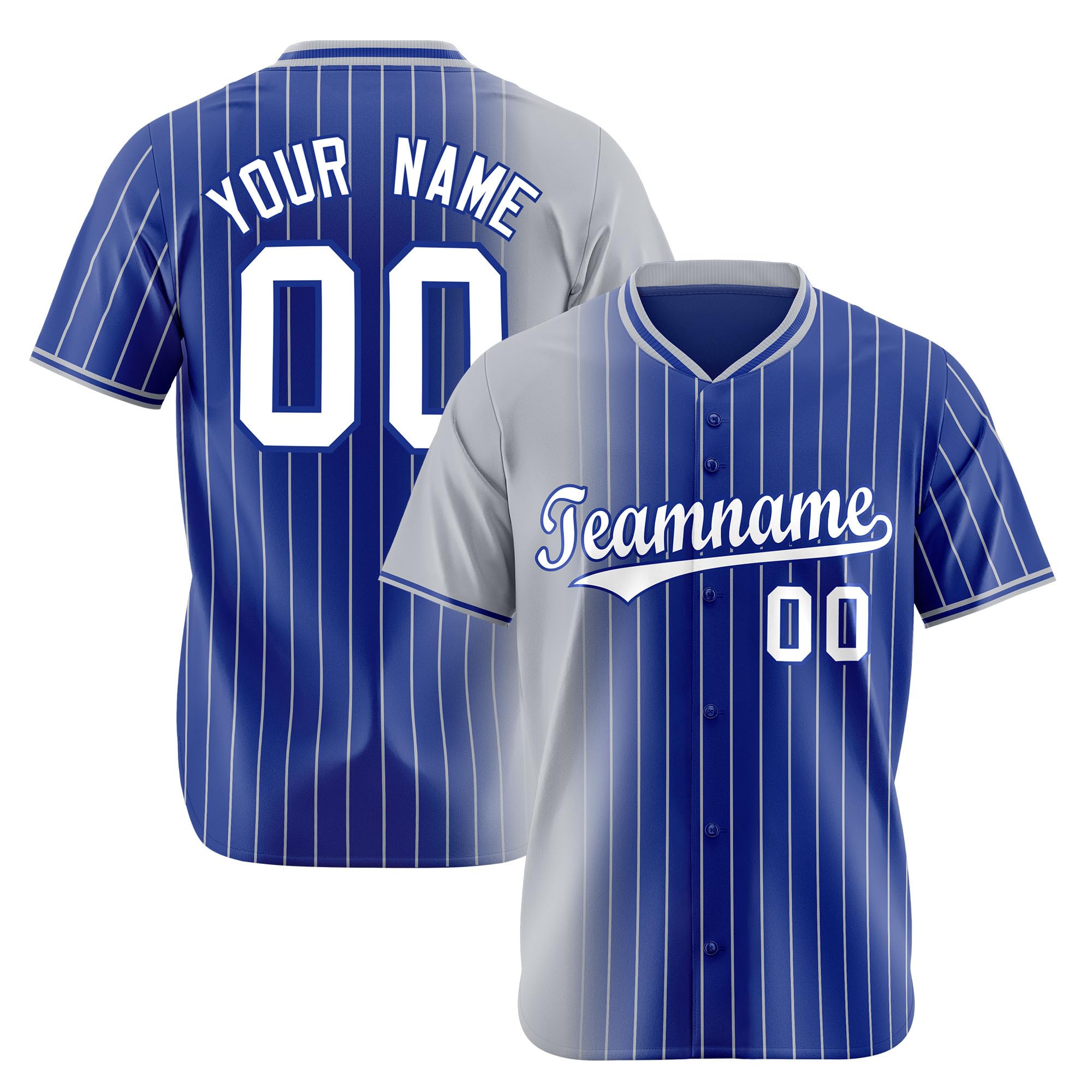 Personalized Stripe Baseball Jersey for Men Women Youth Custom Gradient Baseball Shirt with Name Number Logo