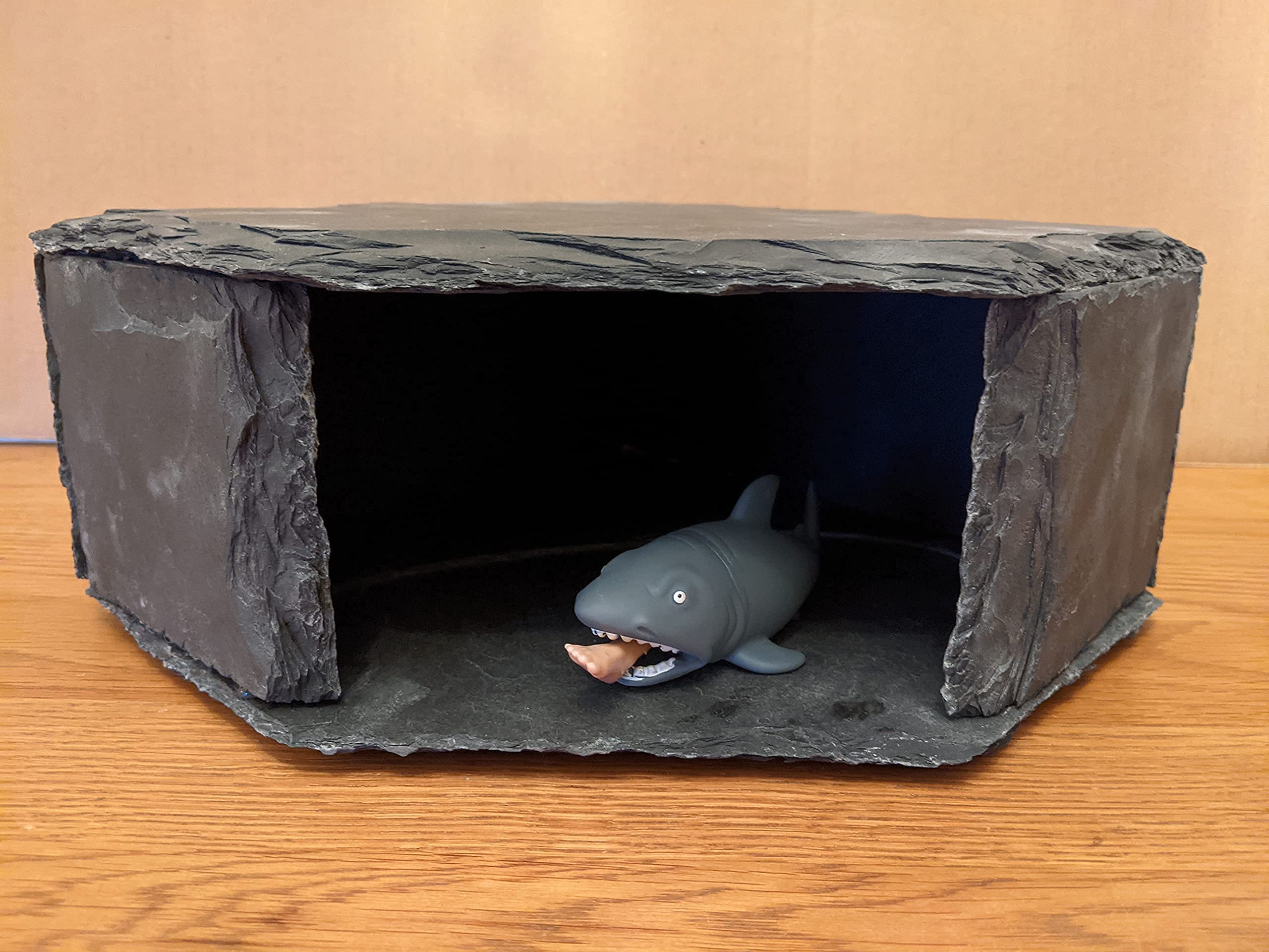 Buy XXL Extra Large Natural Slate Corner Cave Hide Aquarium Vivarium Stone Rock Pleco Axolotl