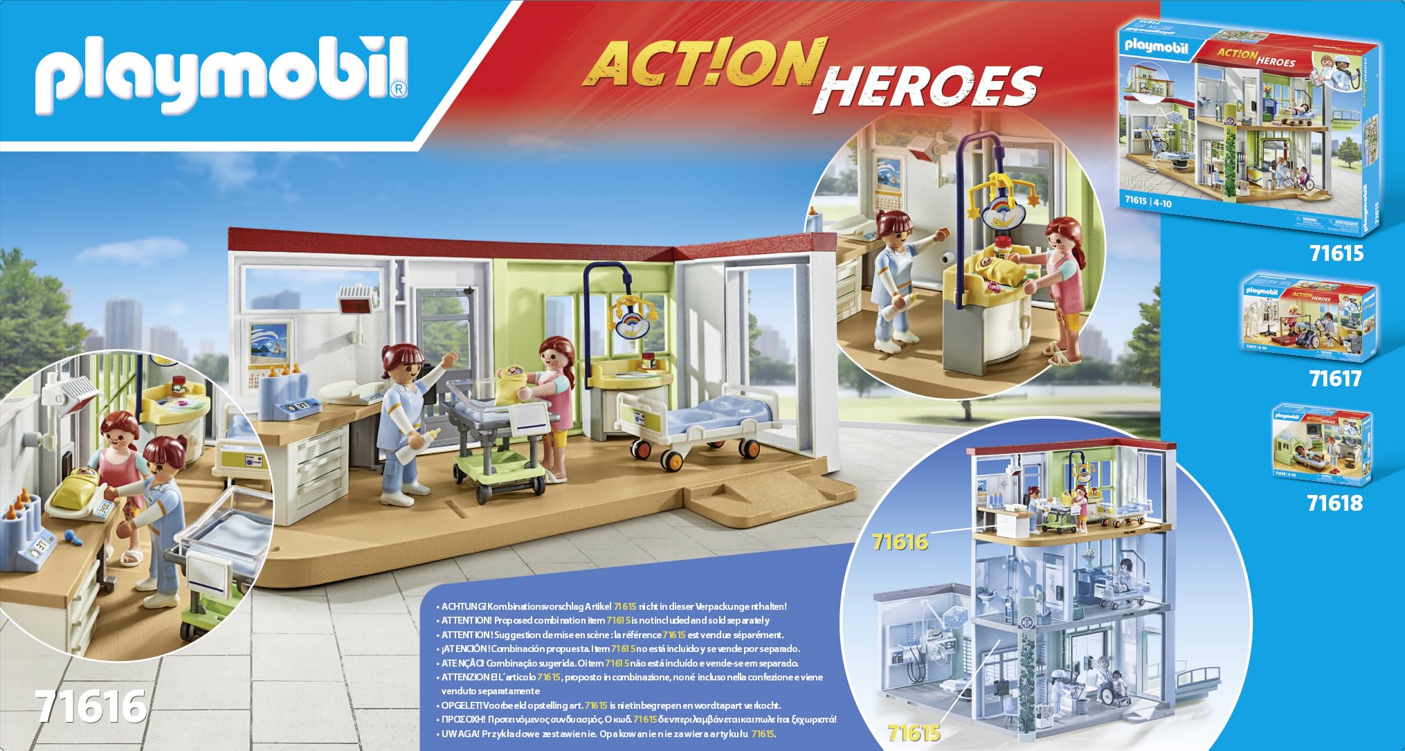 PLAYMOBIL Action Heroes 71616 Oddział położniczy zestaw dla dzieci od 4 lat