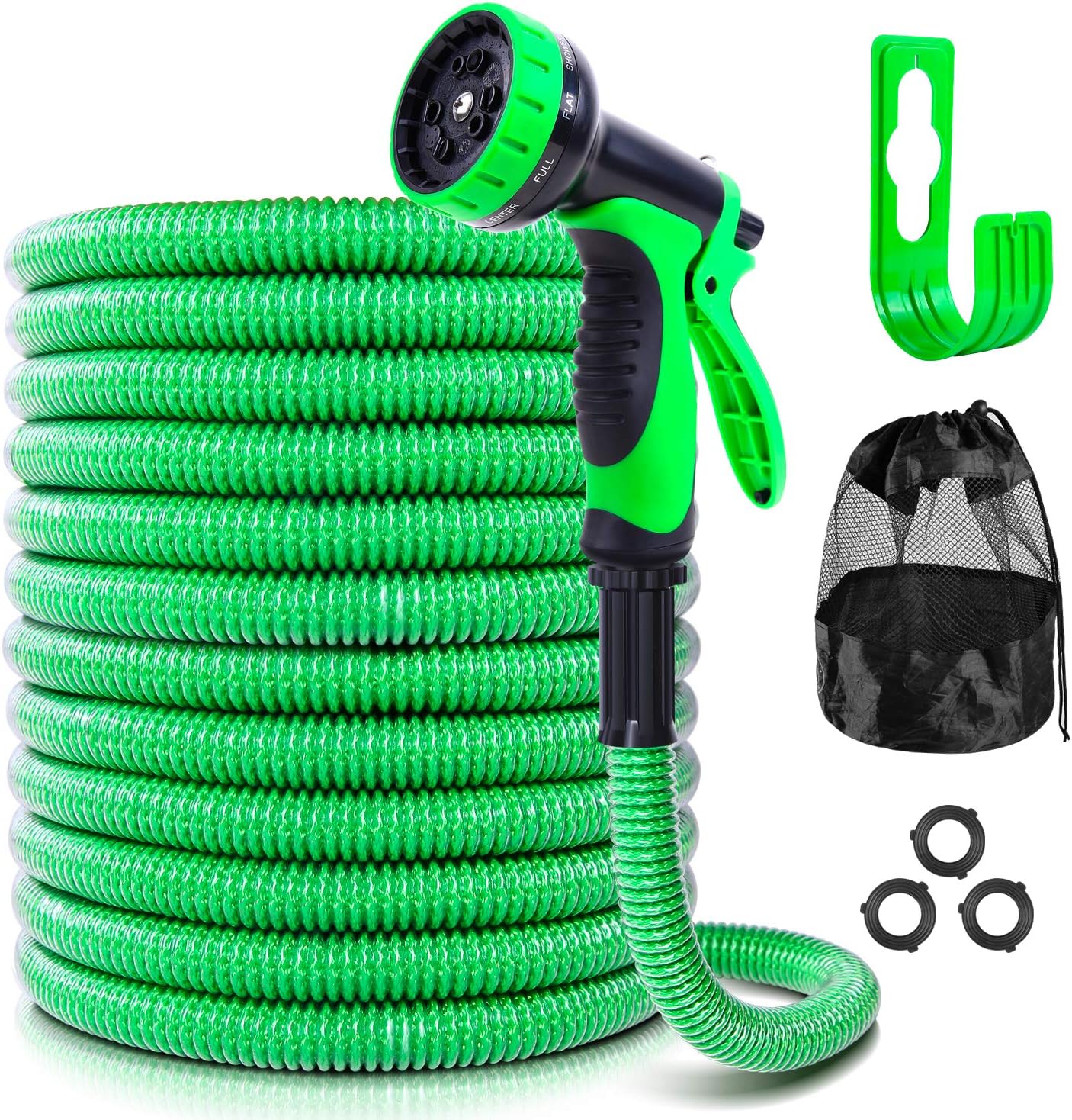 Buy Ohuhu Garden Hose with Nozzle 50 Ft Expandable Water Hose with Holder and 10 Function