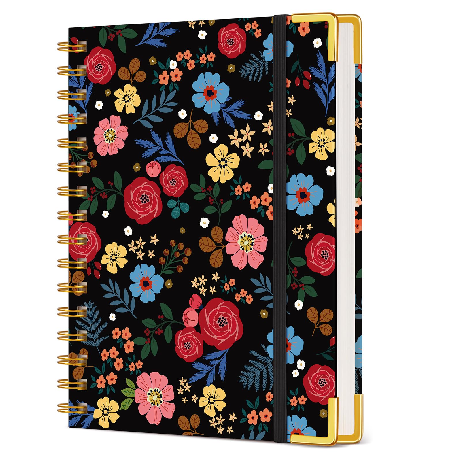 Niedliches Spiralnotizbuch für Frauen, 160 Seiten, linierte Notizbücher, 14,6 x 21,3 cm, A5, Hardcover, Spiral-Tagebücher mit 100 g/m² dickem Papier, College-Notizbuch für Schreiben, Arbeit, Schule,
