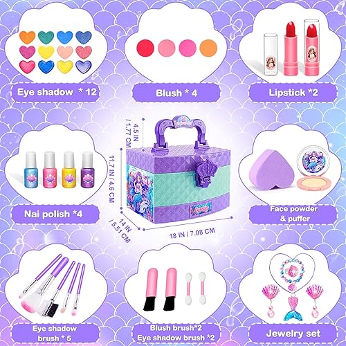 Miniatura 4 de Juguetes para niñas, kit de maquillaje para niñas, lavables para niñas, juguetes para niñas pequeñas, juguetes para niñas de 3, 4, 5, 6, 7, 8, 9,