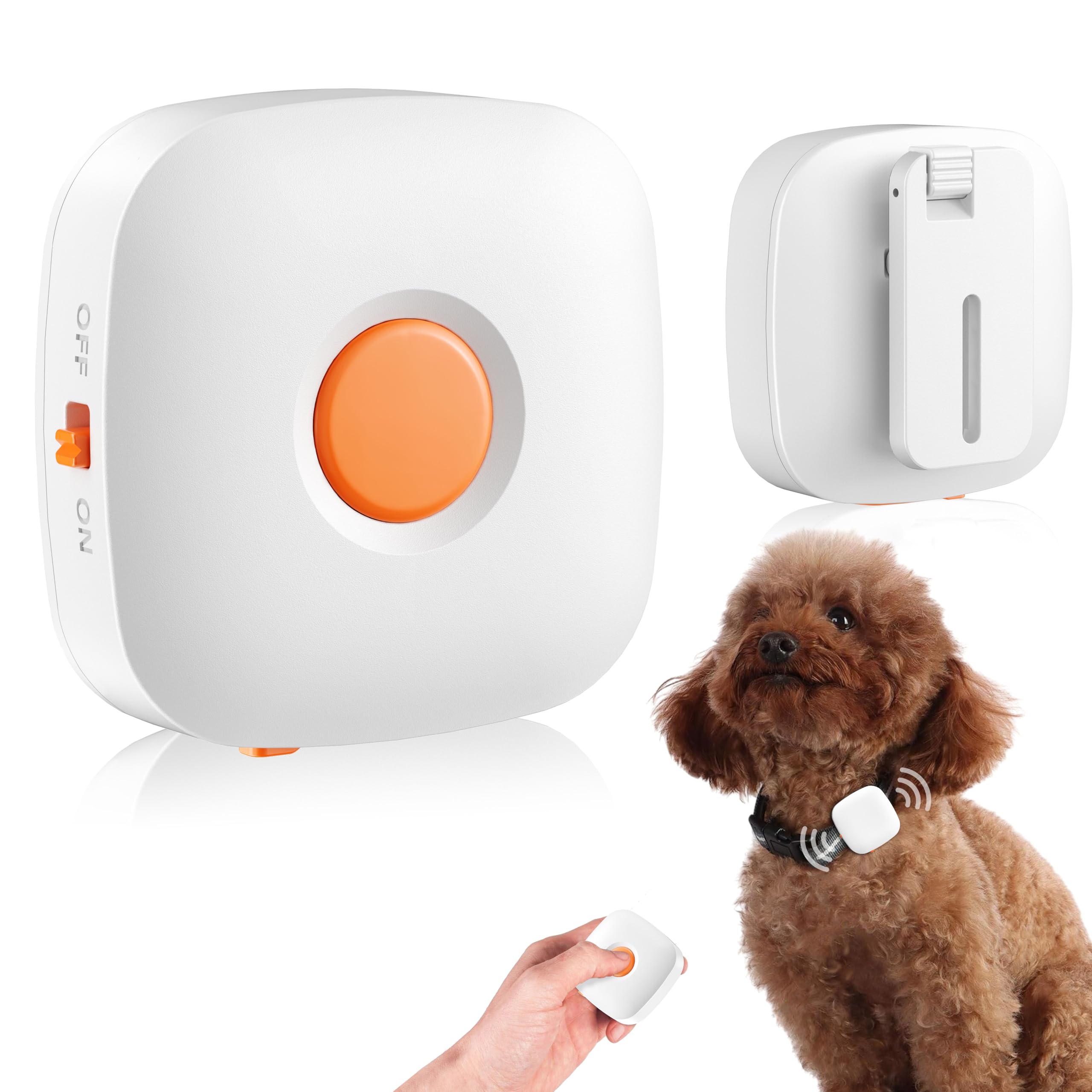 Dog Training Device No Shock, Dogs Training Collar Clip with Remote, Safe & Humane Vibrating Dog Clicker, One-Touch Operation, for Beginner Pet Trainer for 5-15 lbs Small Medium Large Dogs