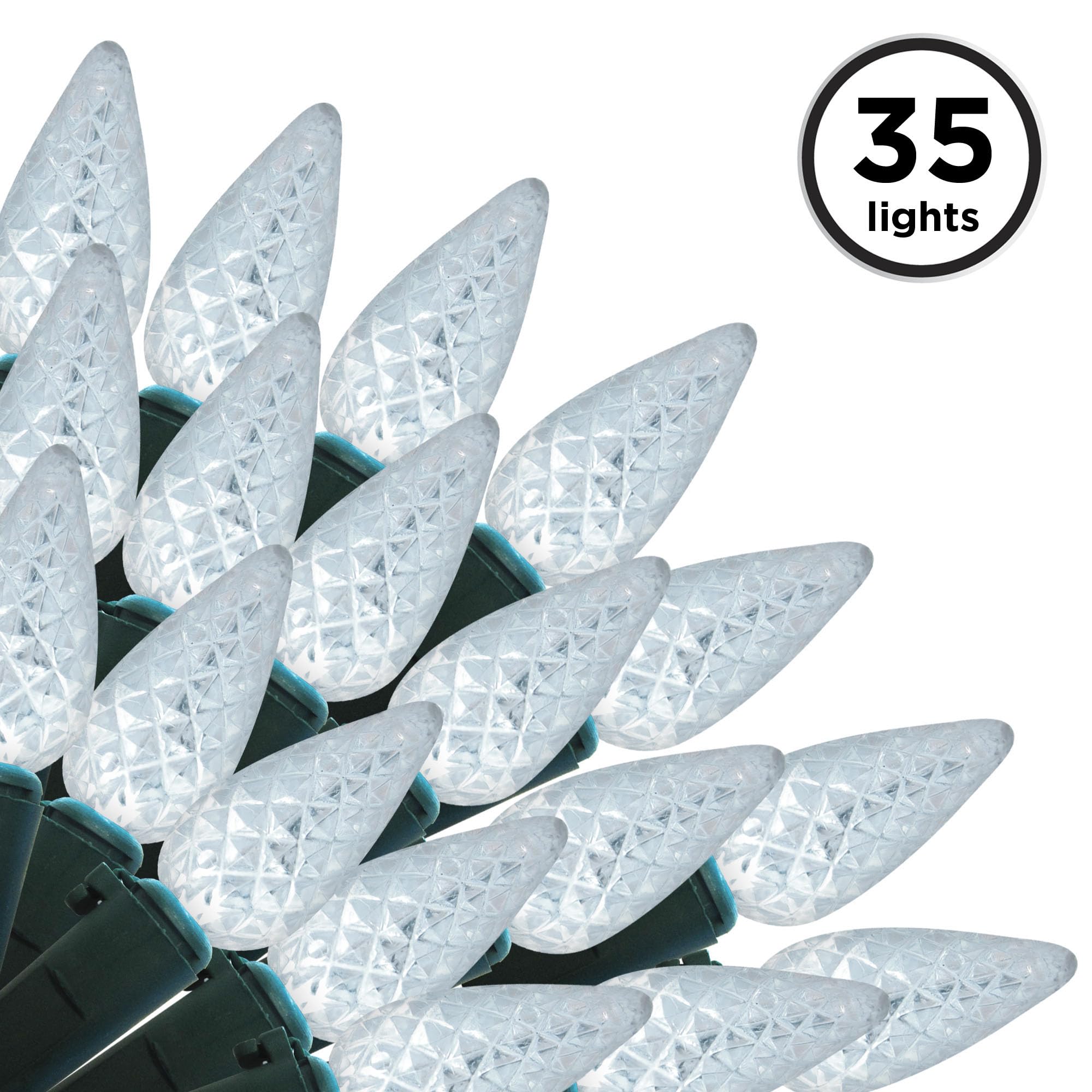 Amazon.com: Brite Star 35-Lights Pure White C6 Faceted LED Light