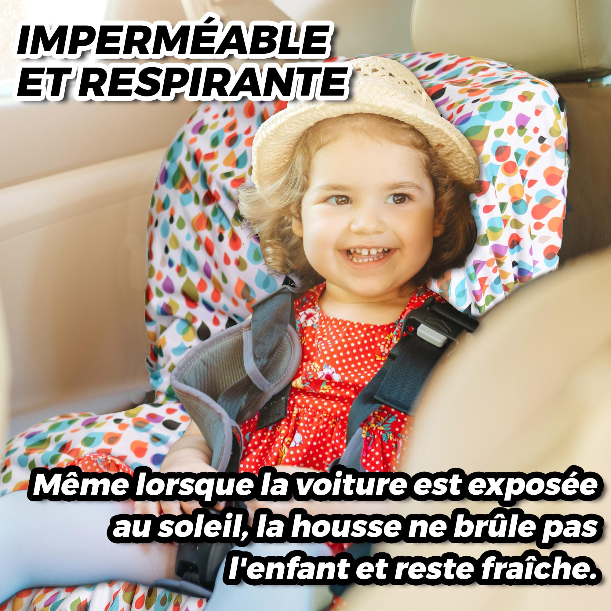 Housse Siège Auto Bébé Respirante Été - Protection Universelle Confortable, Lavable Et Douce Compatible Cosy & Groupe 0/1/2/5