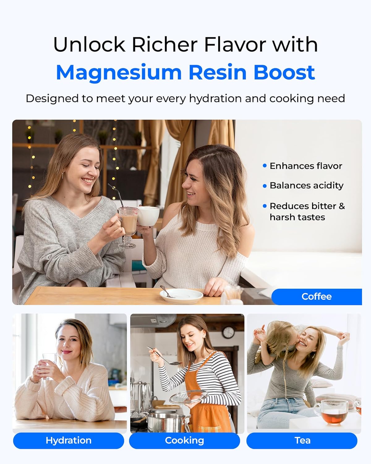 [Original] Waterdrop Magnesium Replacement Filters for All Waterdrop Pitcher Filtration System, Reduces Chlorine, Odors, Improved Coffee Taste, Last Up to 2 Months or 100 Gallons (Pack of 4)