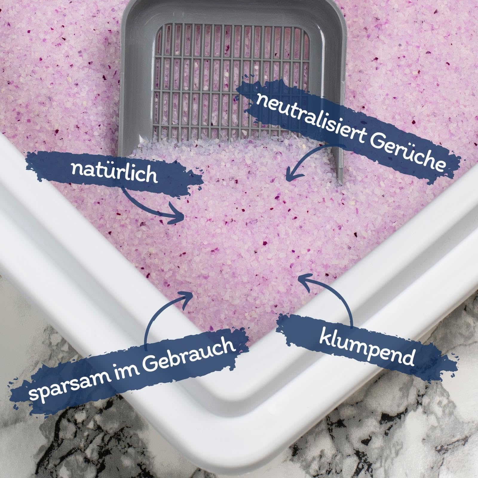 Lyra Pet® 6 x 5 L = 30 L Lyra Power Silikat klumpend Katzenstreu Klumpstreu | Clumping Silica - Stark Klumpende Katzenstreu - Neutralisiert den Geruch - Staubfrei - Nachfüllen statt Neufüllen