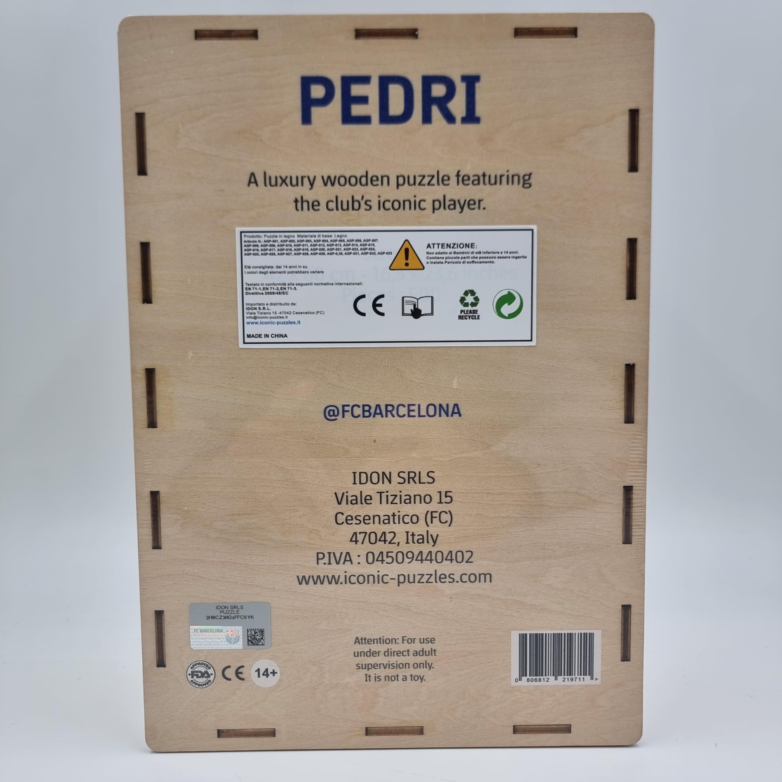 Amazon.com: Iconic Puzzles - Wooden Pedri Wooden Puzzle