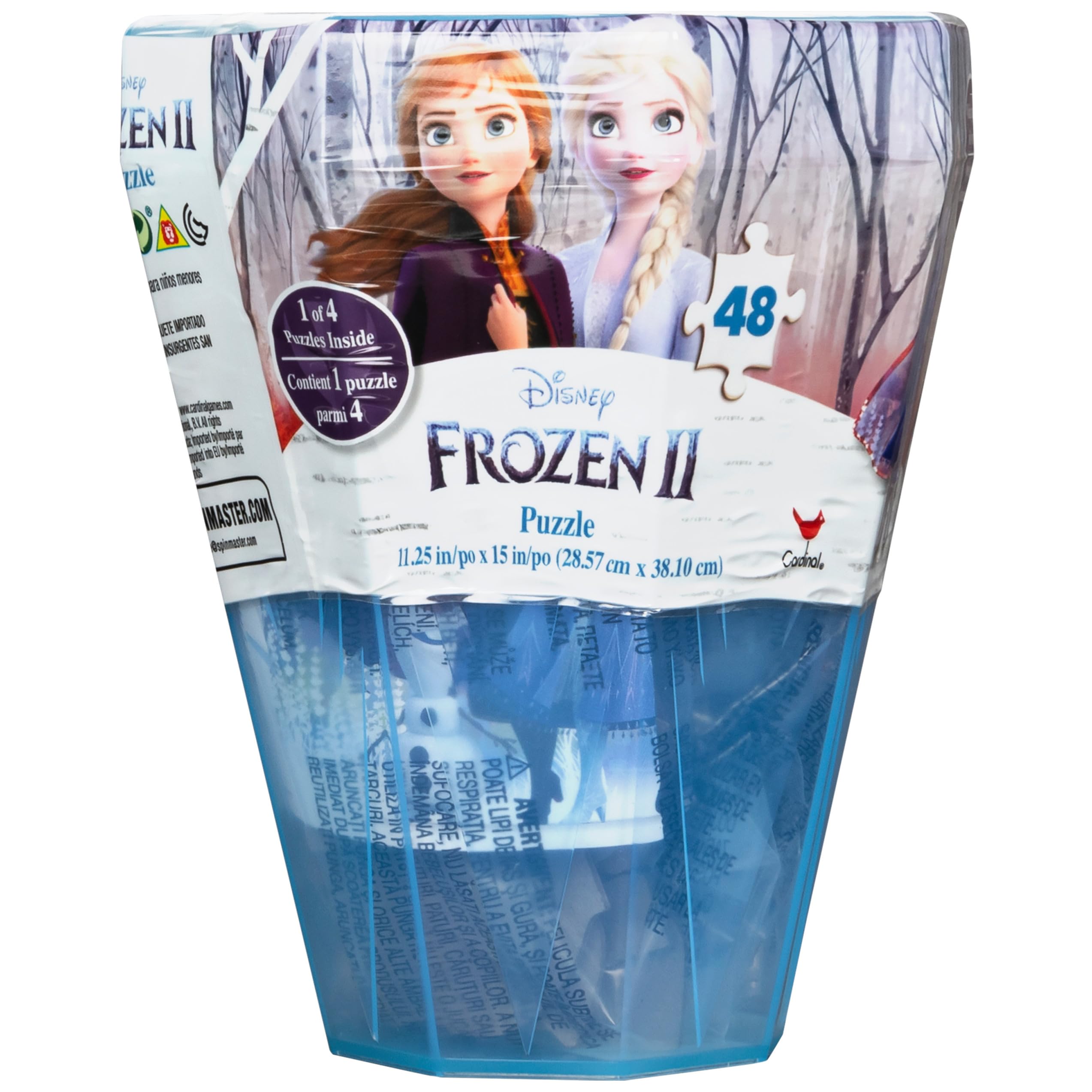 Frozen Games Disney Frozen 2 48-Piece Surprise Puzzle in Plastic Gem-Shaped Storage Case