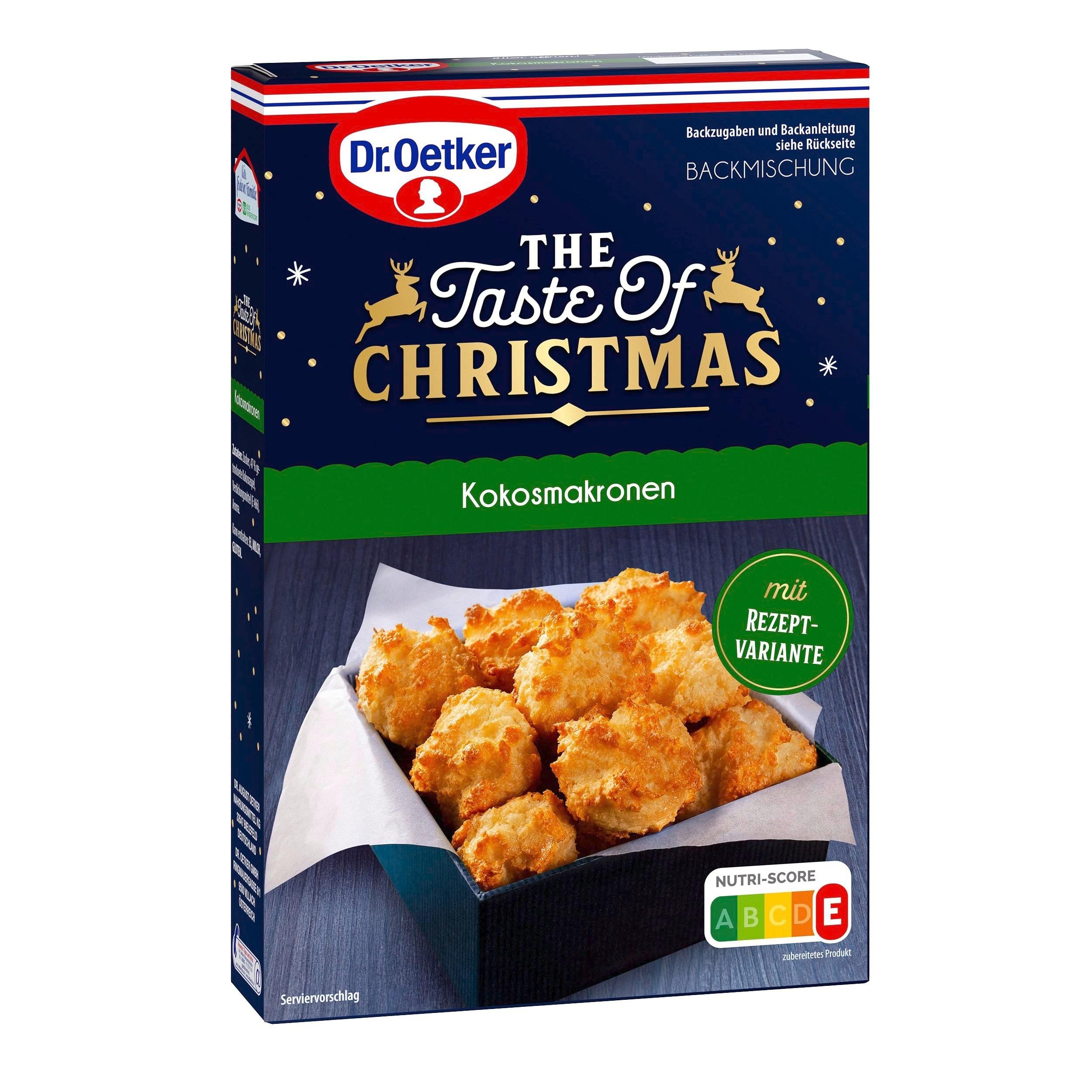 Dr. Oetker Kokosmakronen – 6er Pack Kokos-Makronen Backmischung zur Zubereitung von leckerem Weihnachtsgebäck, Teig für Weihnachtsplätzchen und Kekse