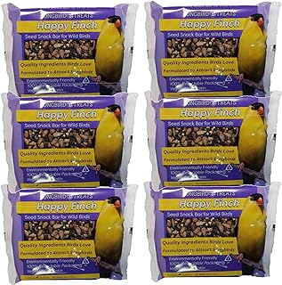 Songbird Treats Happy Finch Seed Cake - 6 Pack | 8 oz Wild Bird Cakes