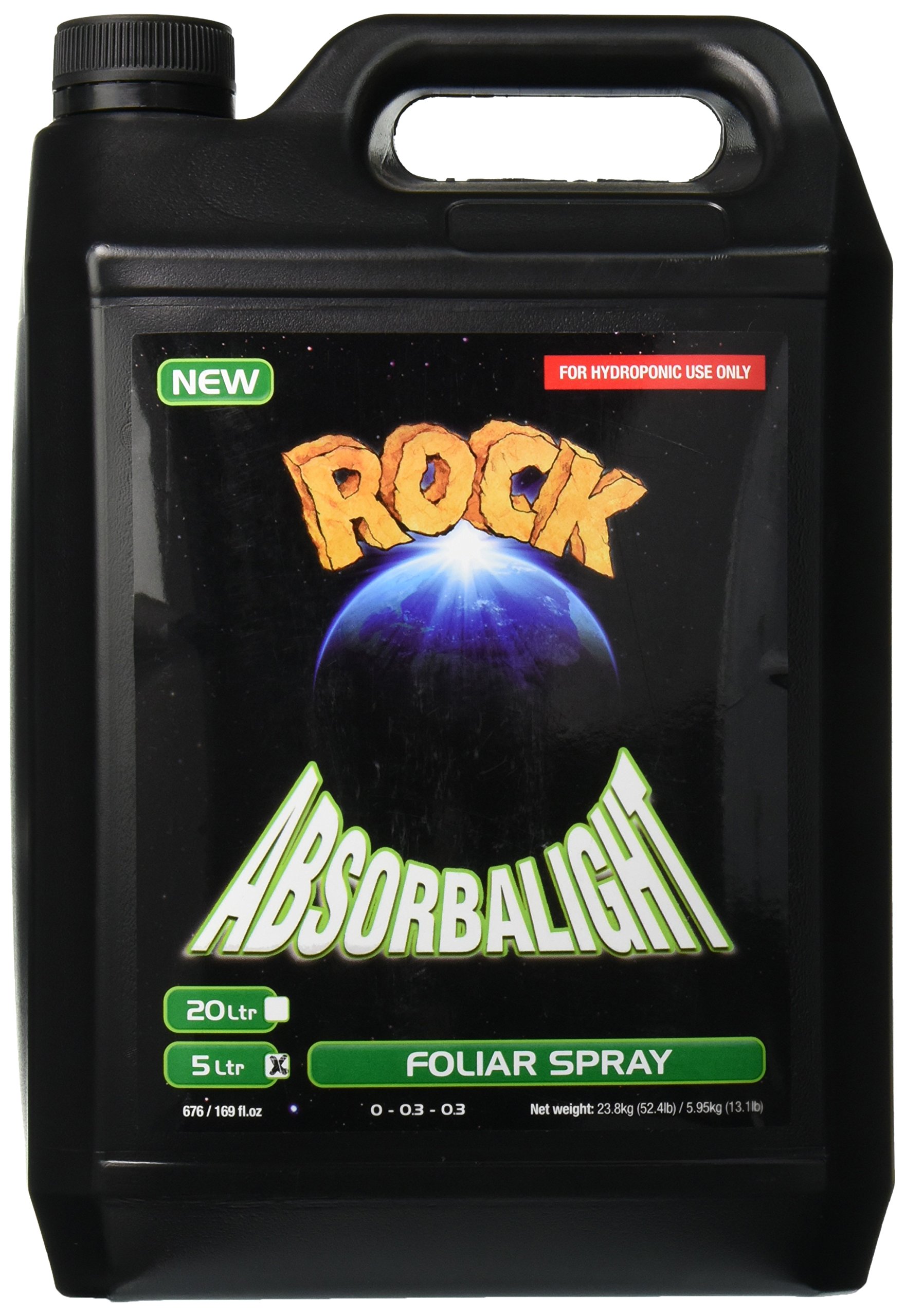 Rock Nutrients GGAFS5L Rock Absorbalight Foliar, 5 L Spray, Black