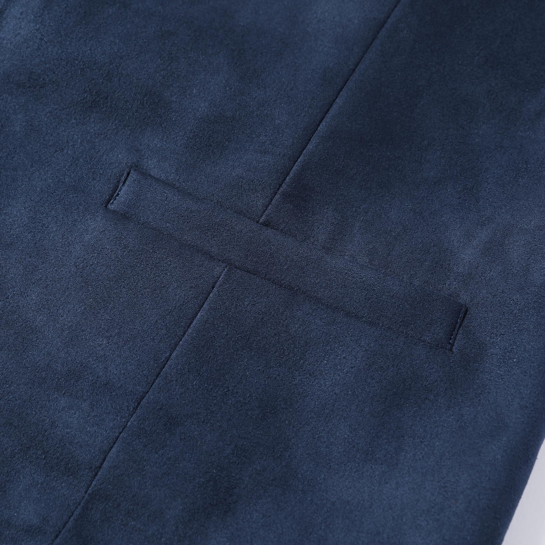 Allthemen Męska zamszowa kamizelka, dekolt w serek, casualowa kurtka bez rękawów, slim fit, biznesowa, formalna kamizelka na kolację weselną