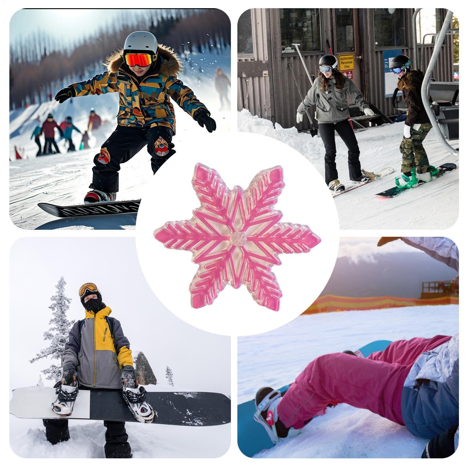 Snowboard Stomp Pads | Fiocco di neve Forma Stomp Mat - Antiscivolo Design rialzato Snowboard Stomp Pads per un controllo ottimale grip board sci invernale