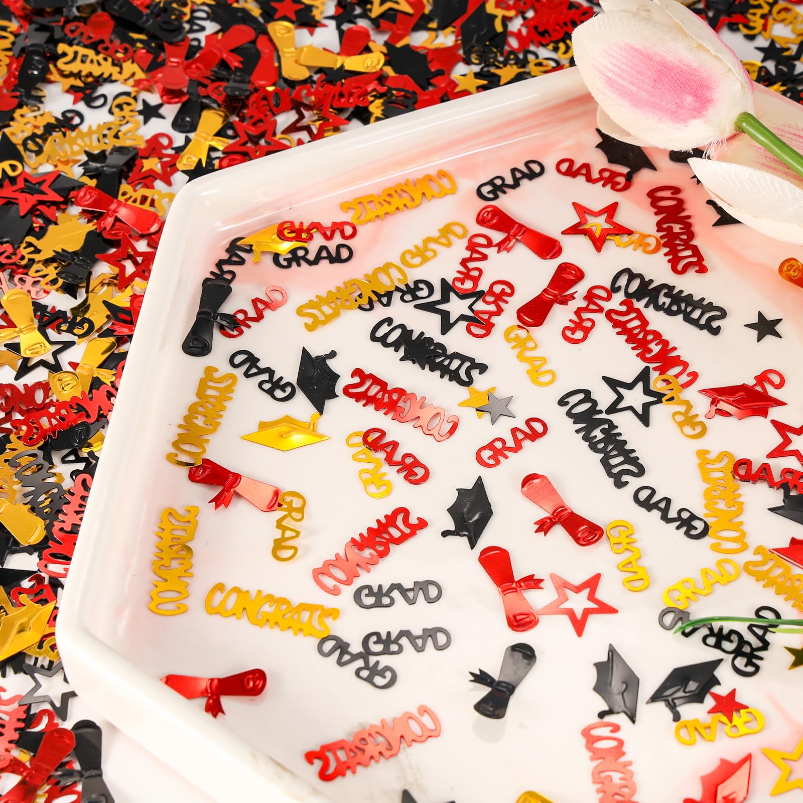 MARFOREVER Confettis De Remise De Diplôme, Confettis De Table Noirs Et