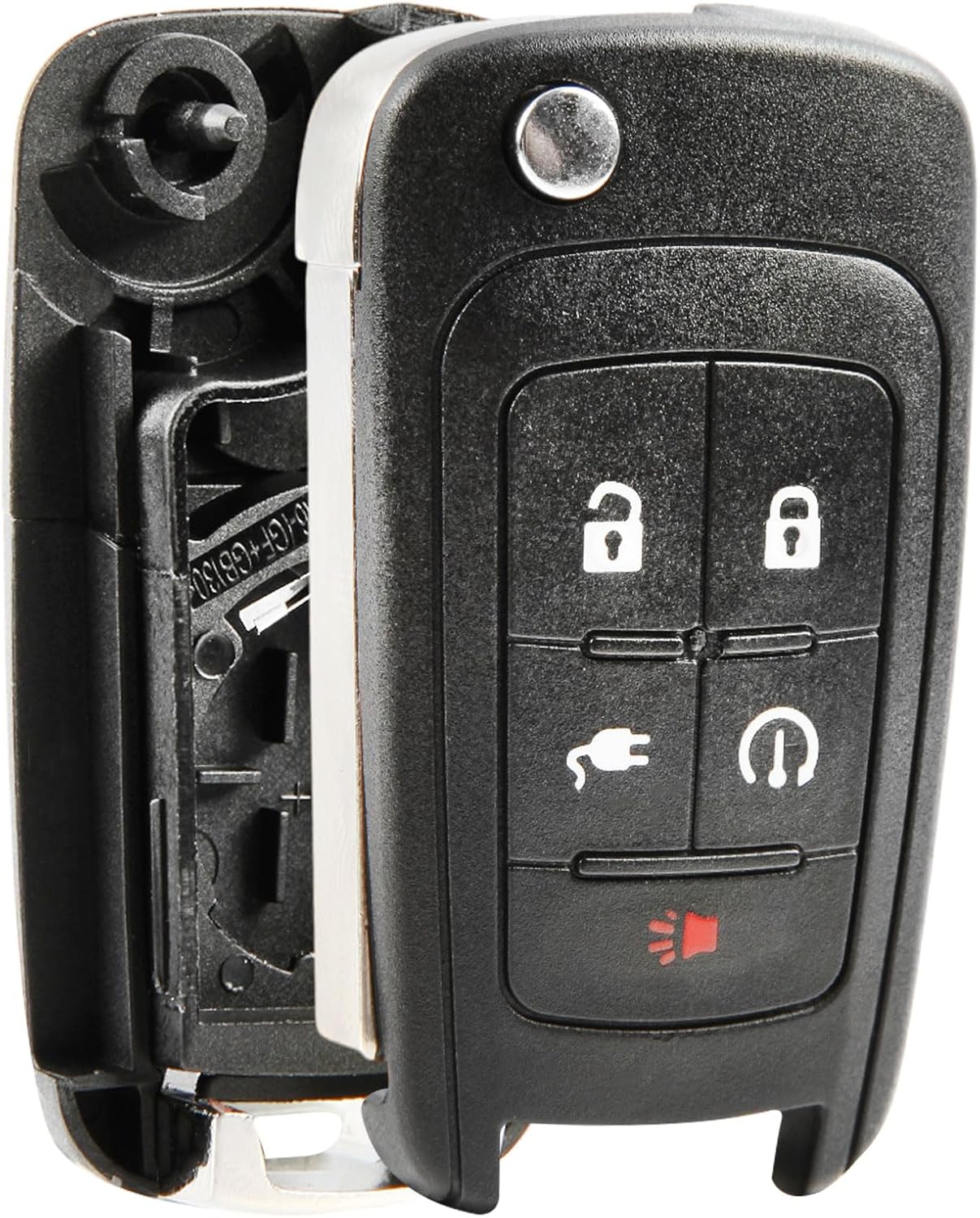 Replacement for 2011-2015 Chevrolet Volt 5-Button Remote Key Fob Shell Case OHT05918179