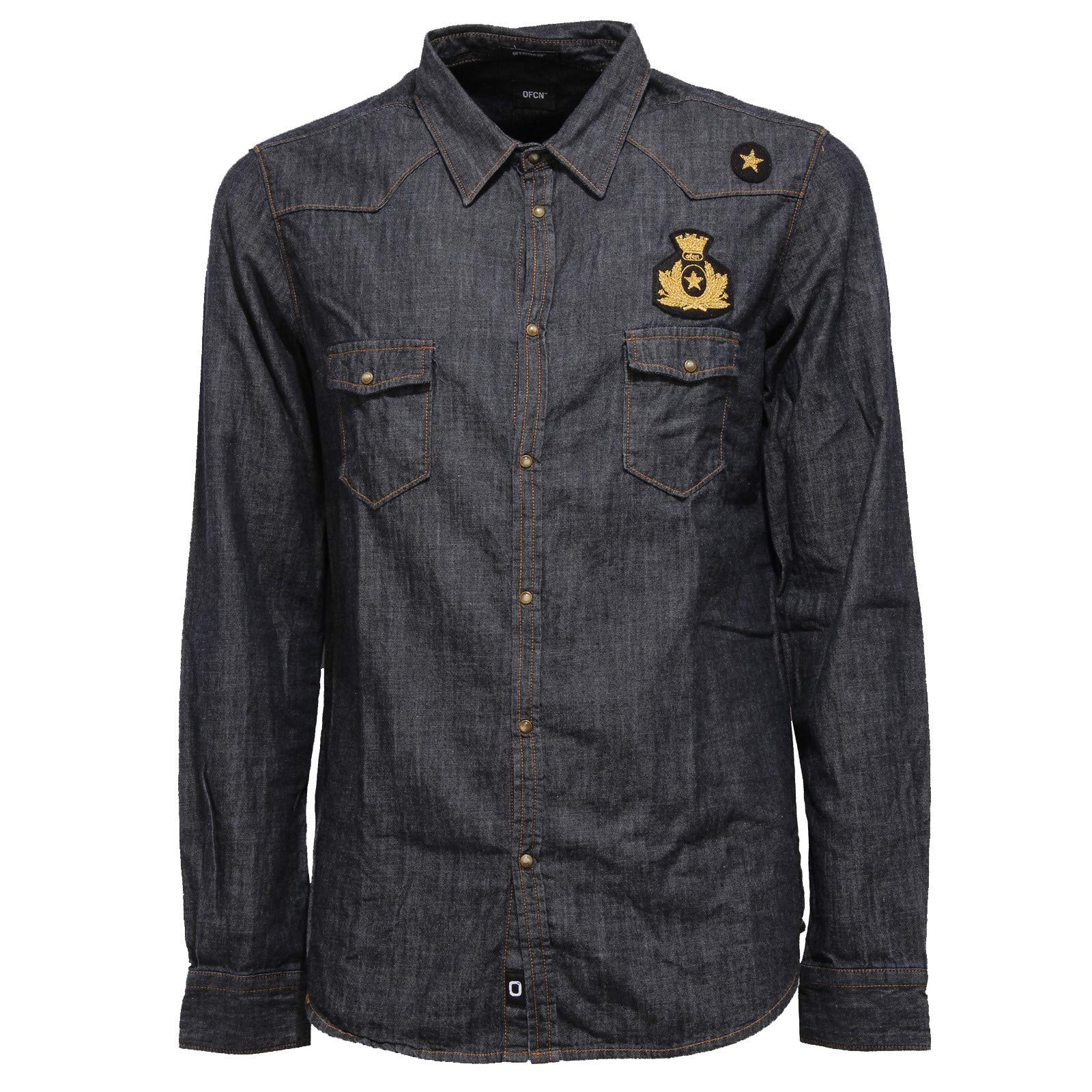 Camicia uomo cotton blue pour un look casual chic le week-end