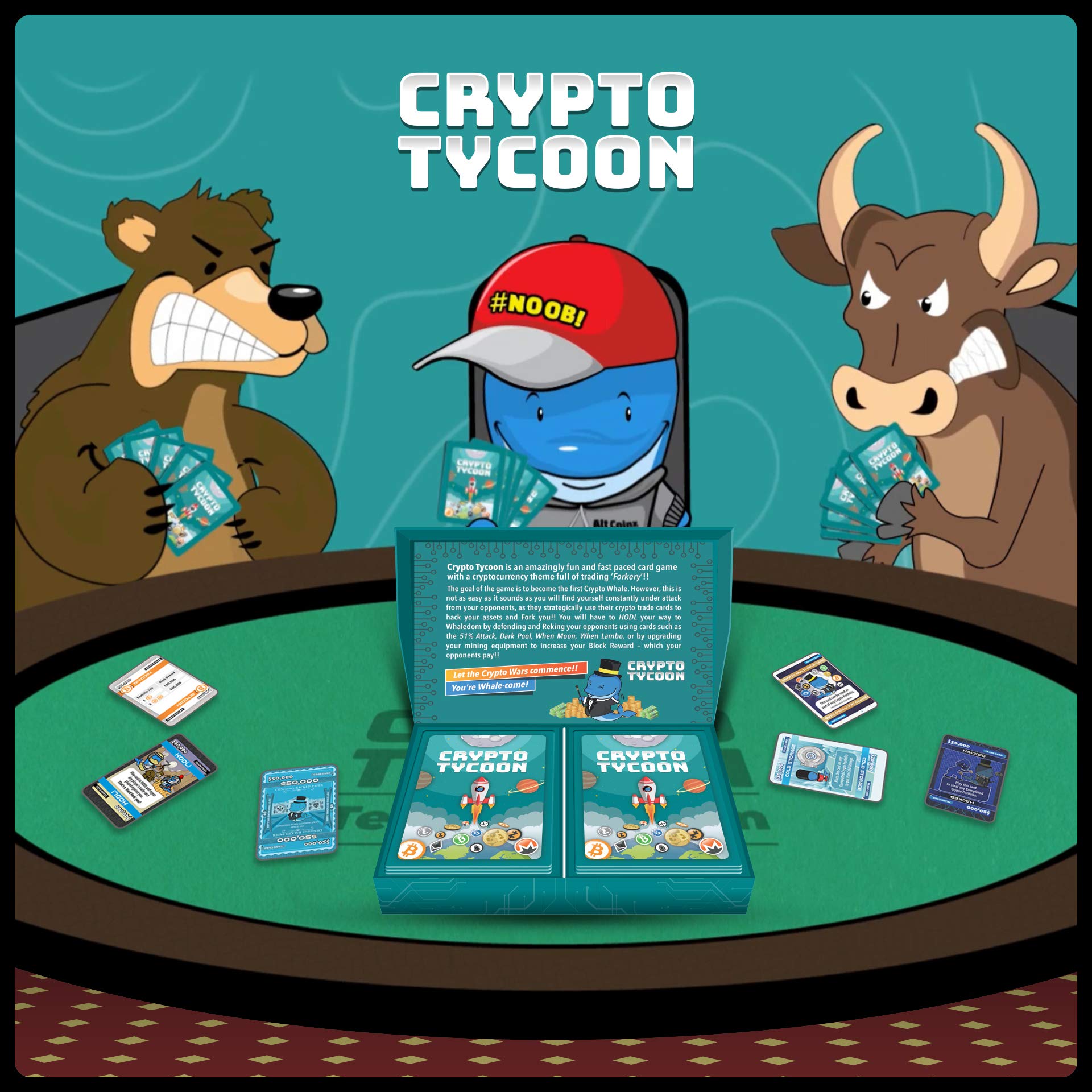 Crypto Tycoon Strategic Card Game for 2-5 Players | Family-Friendly Party  Game : Amazon.sg: Toys