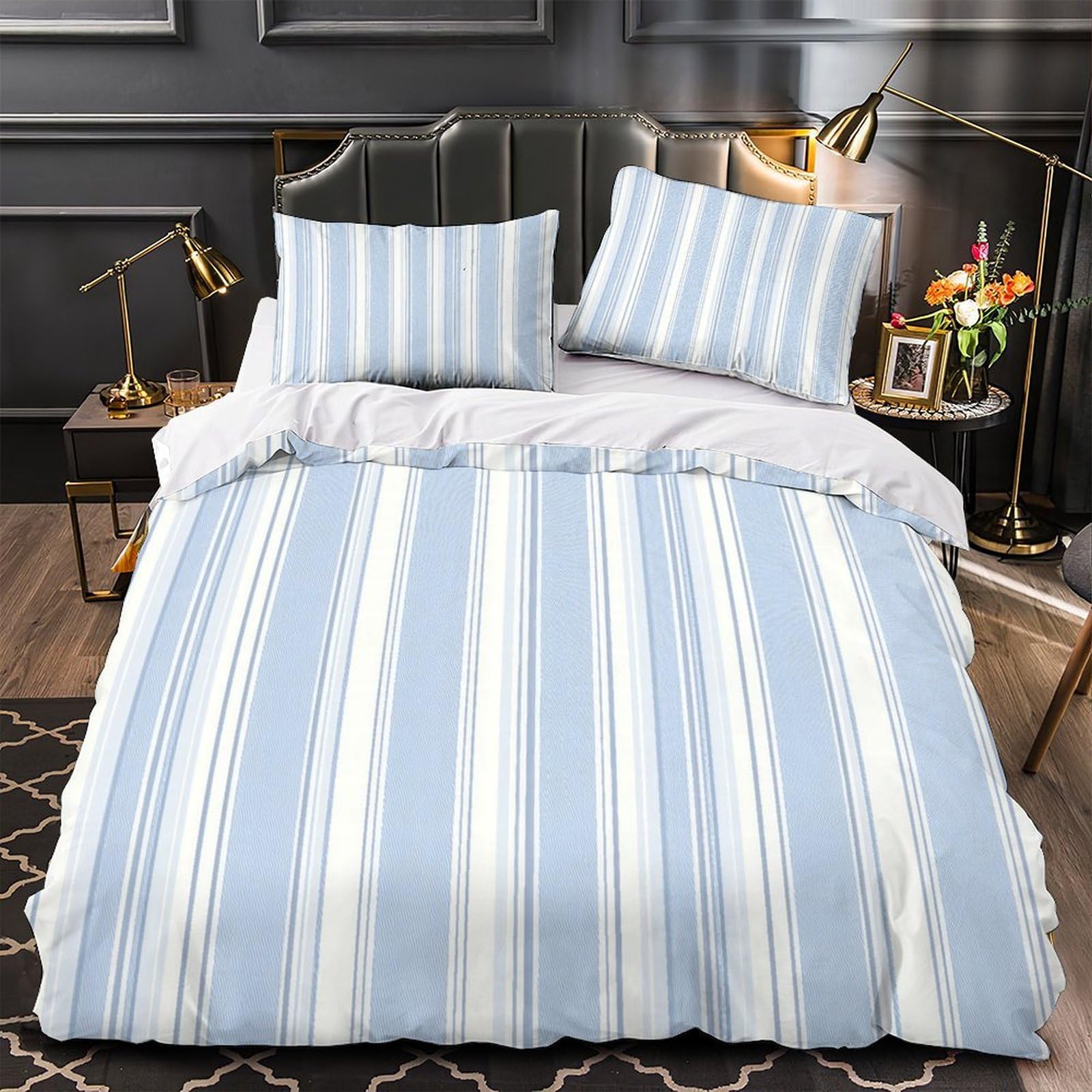 Housse de couette microfibre hypoallergique 140x200 légère et résistante pour lit enfant