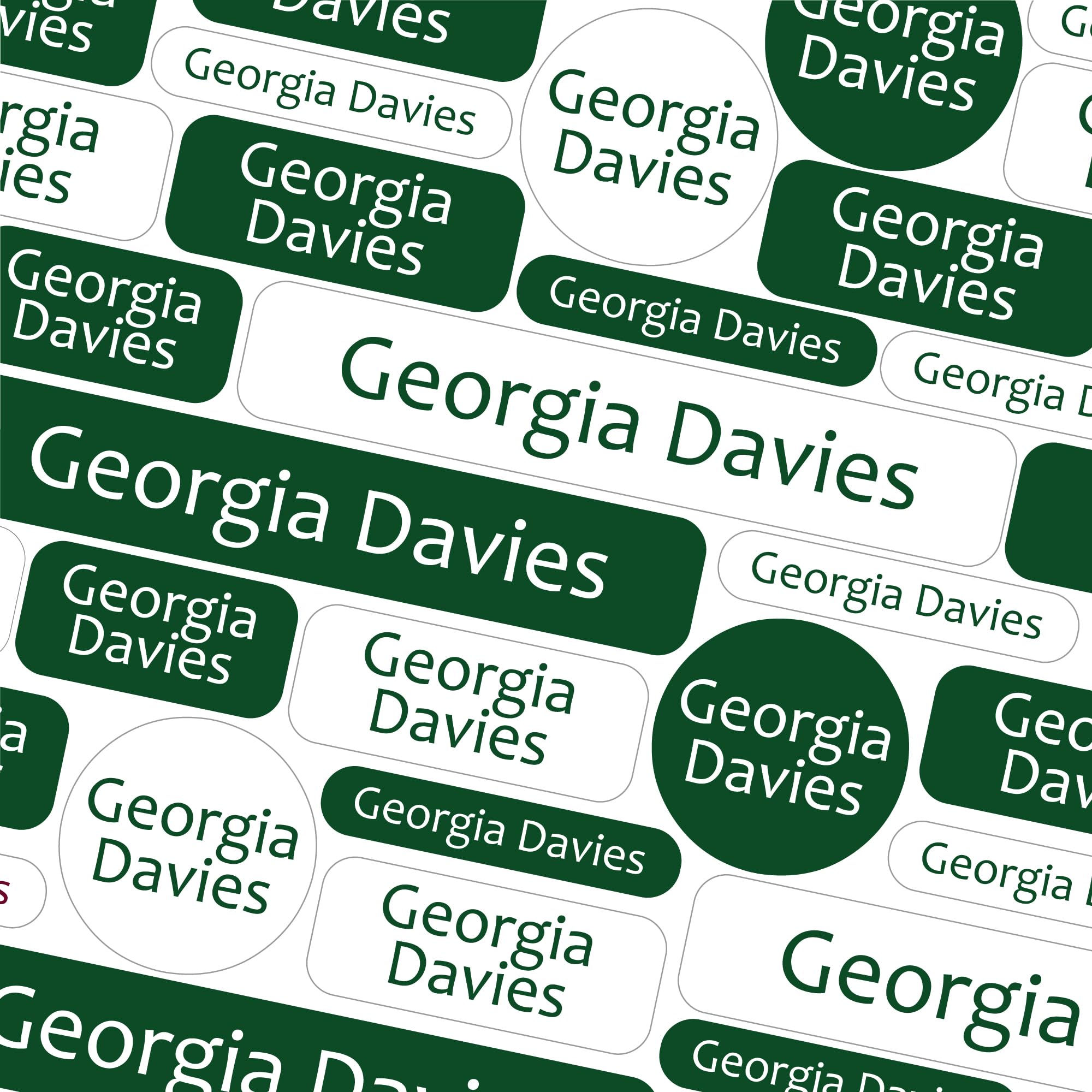 123 Name Labels for Care Homes No Iron Name Tags for Residential Care Hospital Name Stickers for Adults for Clothing, Pill Boxes, Mobility Aids, Slippers, Washable and Dishwasher Safe (Green)