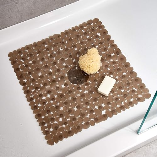 Miniatura 3 de Alfombrilla de baño succión antideslizante para ducha InterDesign Pebblz Rayón derivado del bambú Ambar 0