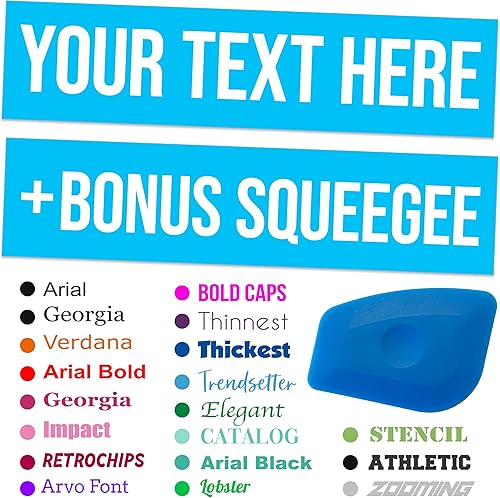 JayFX - Calcomanías personalizadas (50 colores + 30 fuentes + 30 tamaños), calcomanías de nombre personalizadas, calcomanías personalizadas,