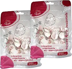 Kit Máscara Desidratada Máscaras Faciais Comprimido Compactada Tipo De Pele Normal (2pacote/60un)