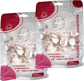 Kit Máscara Desidratada Máscaras Faciais Comprimido Compactada Tipo De Pele Normal (2pacote/60un)