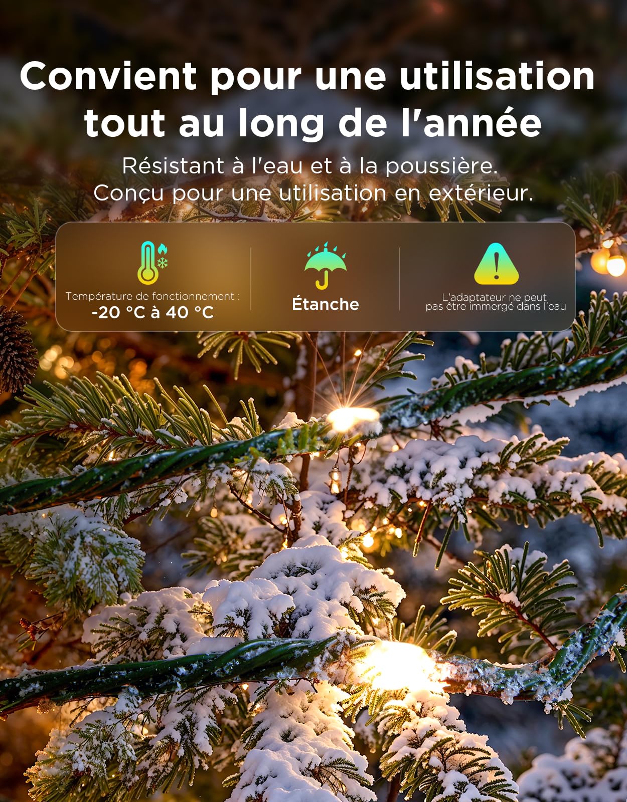 Govee RGBWIC Guirlande Lumineuse de Noël 30M, 300 LEDs, câble vert | plus de 130 modes de scène dynamiques, compatible avec Matter et Alexa, décorations Halloween et Noël