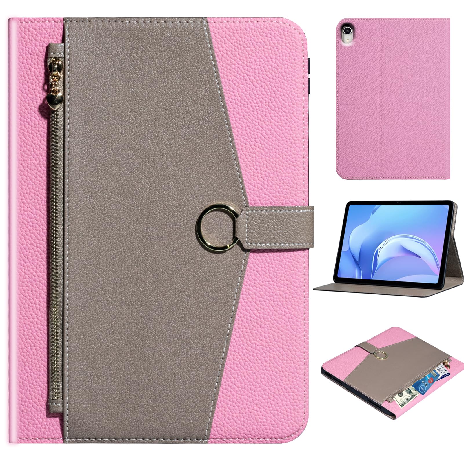 XFYKJIN iPad Case 10.9/11 Inch for iPad 11th Gen 10th Gen (2025-2022) - Smart Leather Cover with Pocket, Auto Wake/Sleep, Adjustable Stand, Shockproof