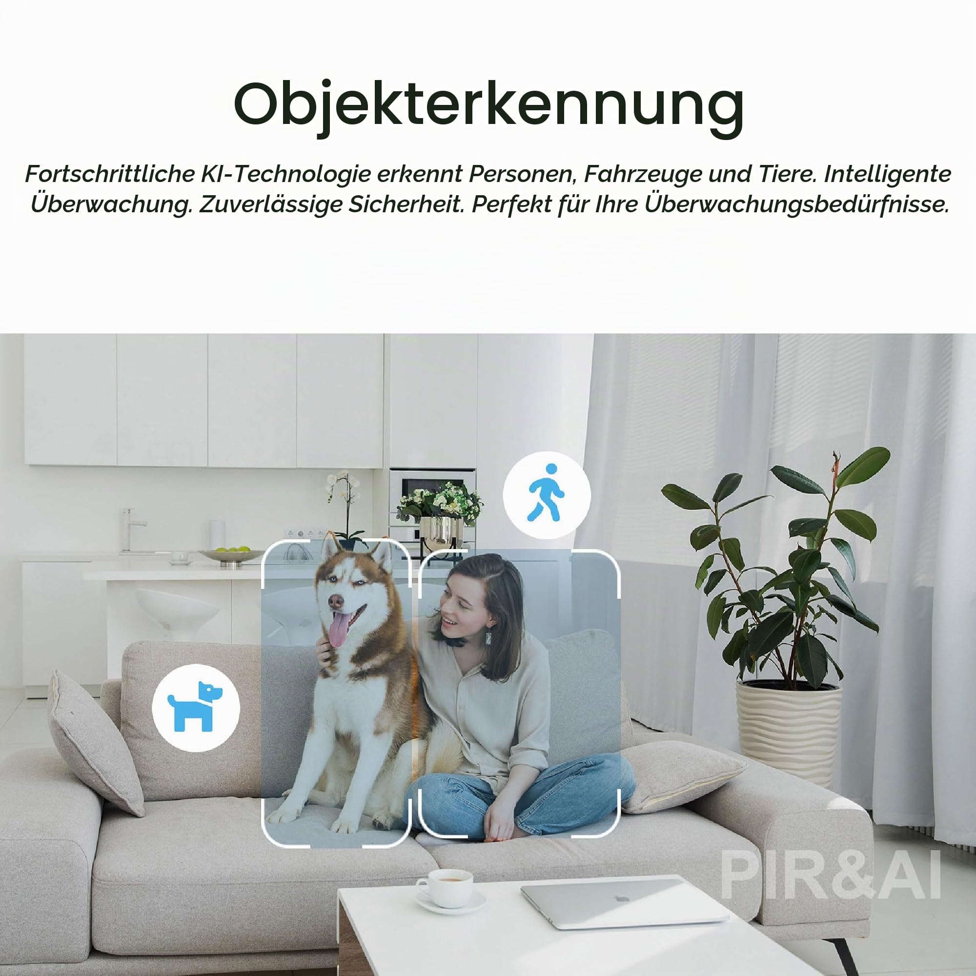 INSTAR IN-8815 4K Innenkamera weiß, WLAN/LAN/PoE, steuerbare PT IP Kamera, HomeKit Secure Video, AI-Personenerkennung, IR-Nachtsicht, 2-Wege-Audio, Alarm I/O, Audio-Ausgang, MQTT, WPA3