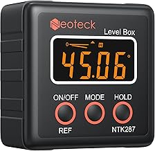 Neoteck Digitaler LCD Winkelmesser Neigungsmesser Wasserdicht Inklinometer Bevel Box Winkelmessgerät Wasserwaage - Schwarz