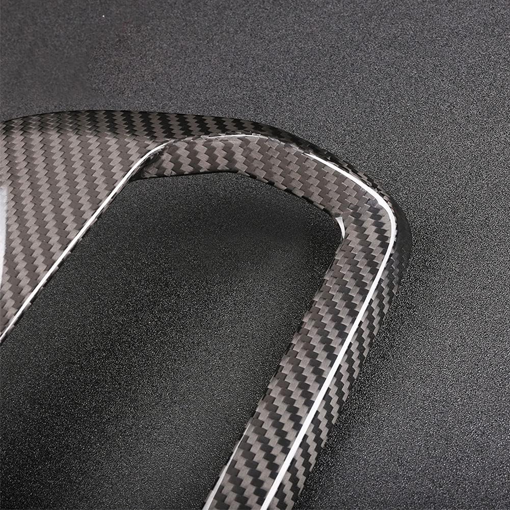 MCARCAR KIT Real Carbon Fiber Car Front Engine Hood Air Vent Molding Cover Trim For Ford Mustang 2018 2019 2020 Front Hood Vents Air Dust Cover