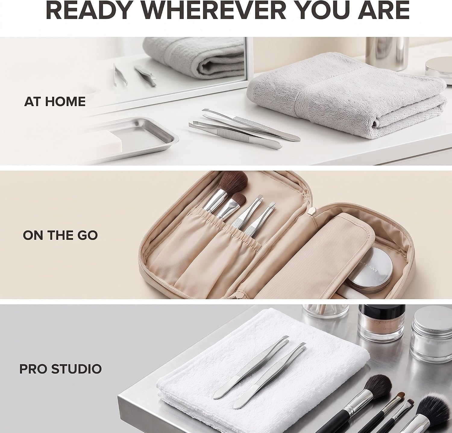 10Pcs Silver Tweezers,Pro Stainless Steel Eyebrow Home Tool Precision Hair Removal Beauty Tool Hair Removal Tweezers(Precision Slant Tip+Flat Tip) image 4