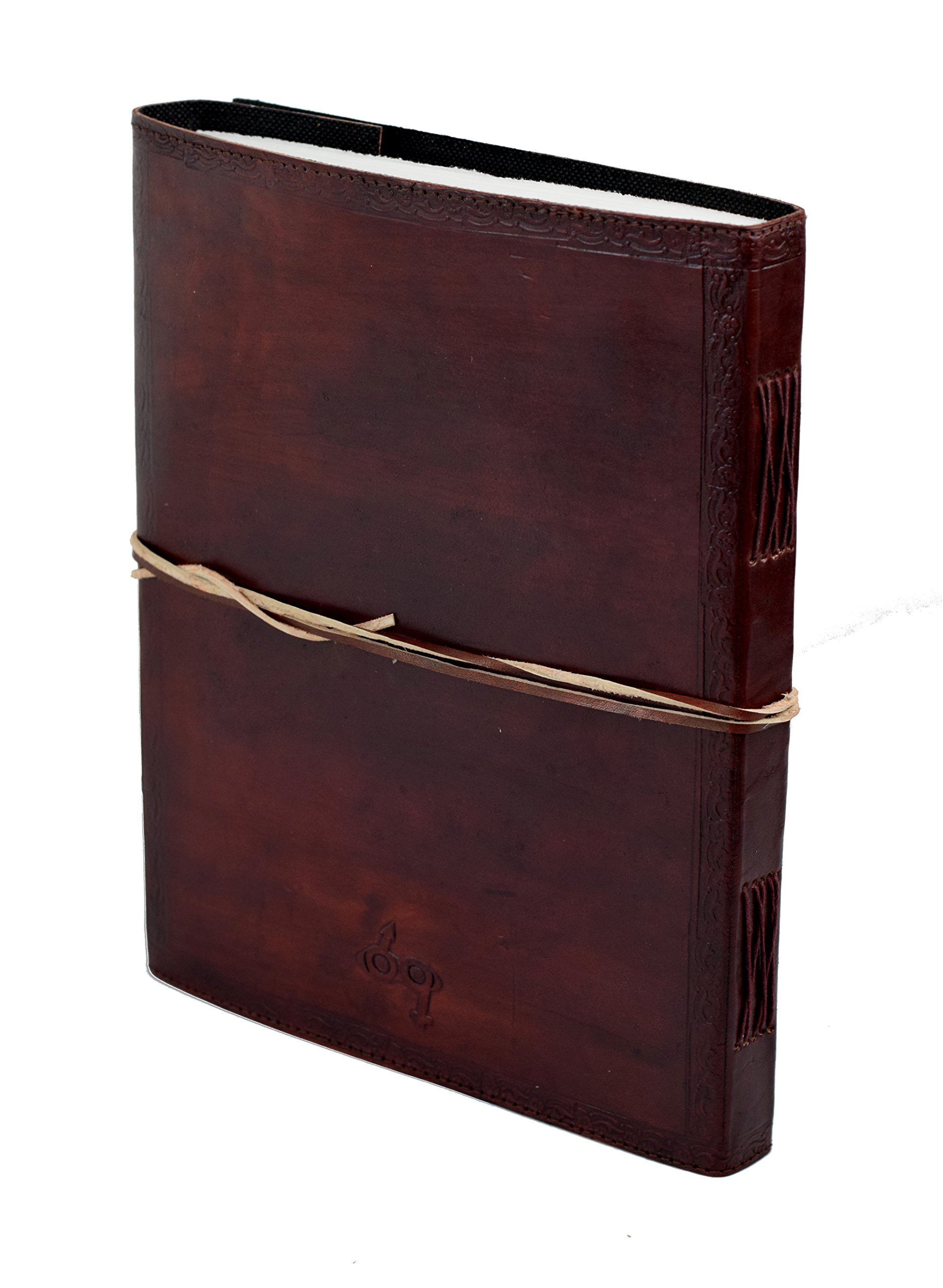 ROOGU Stammbaum des Lebens - XXL (DIN B4 = mehr als A4) Leder Notiz- Gäste- Skizzenbuch Requisit Handarbeit NEUE PAPIERART