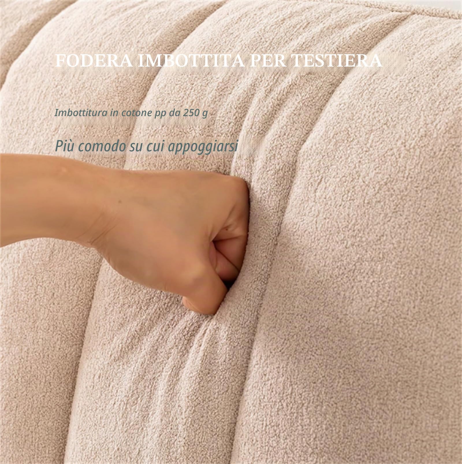 YUEZHONG Copri Testieraletto Spesso, Copri Testiera Imbottita In Velluto Per Matrimoniale, Antipolvere Per Arredamento Camera Da Letto Dormitorio (Gary, 190x65cm/75x26in)