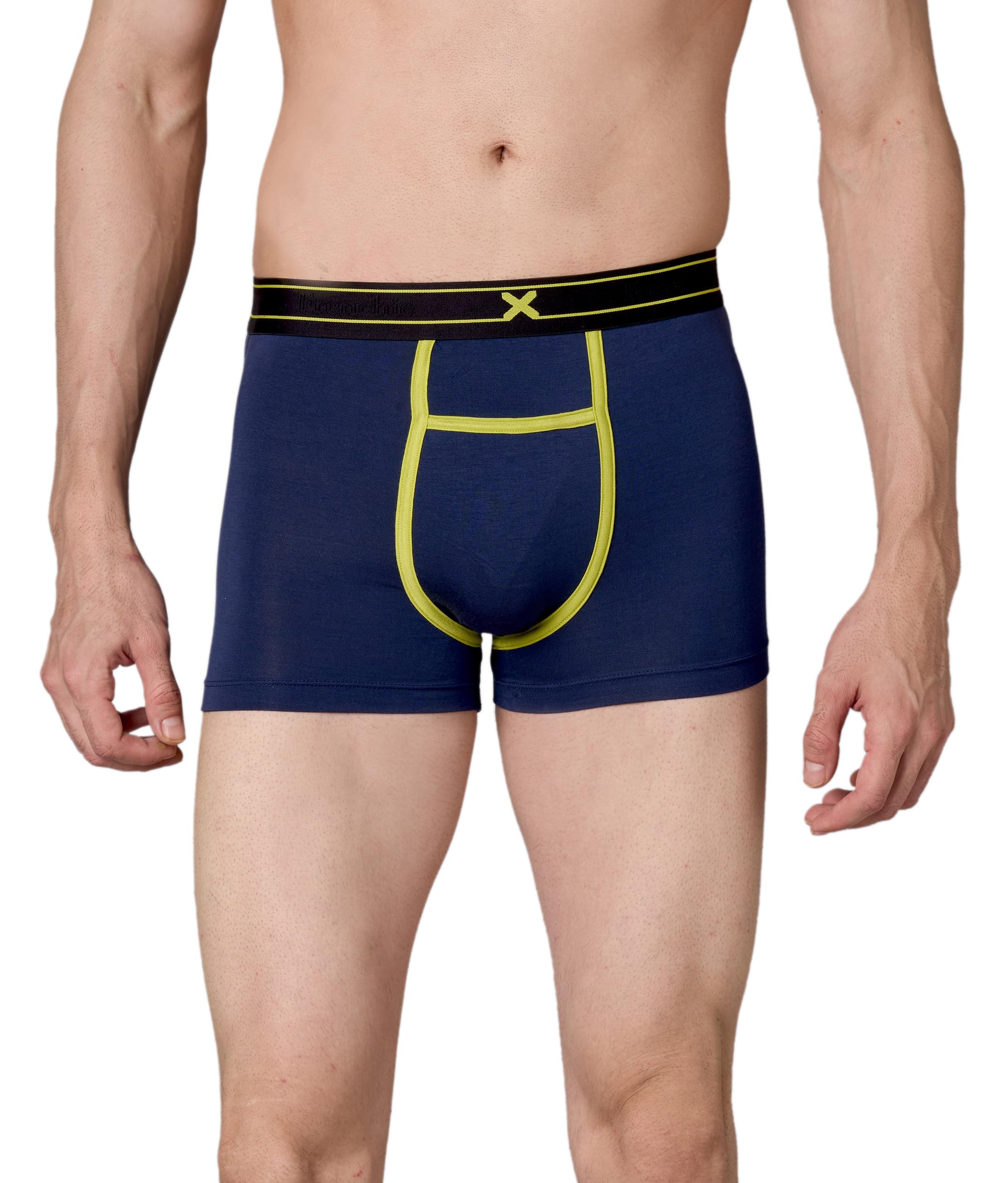 X-Rizz Solid Tencel Micro Modal Elastane Solid Trunks for Men with Ultra Soft Waistband, 24/7 Active Fresh & Sweat-Wicking Properties (Pageant Blue - XL)-image-7