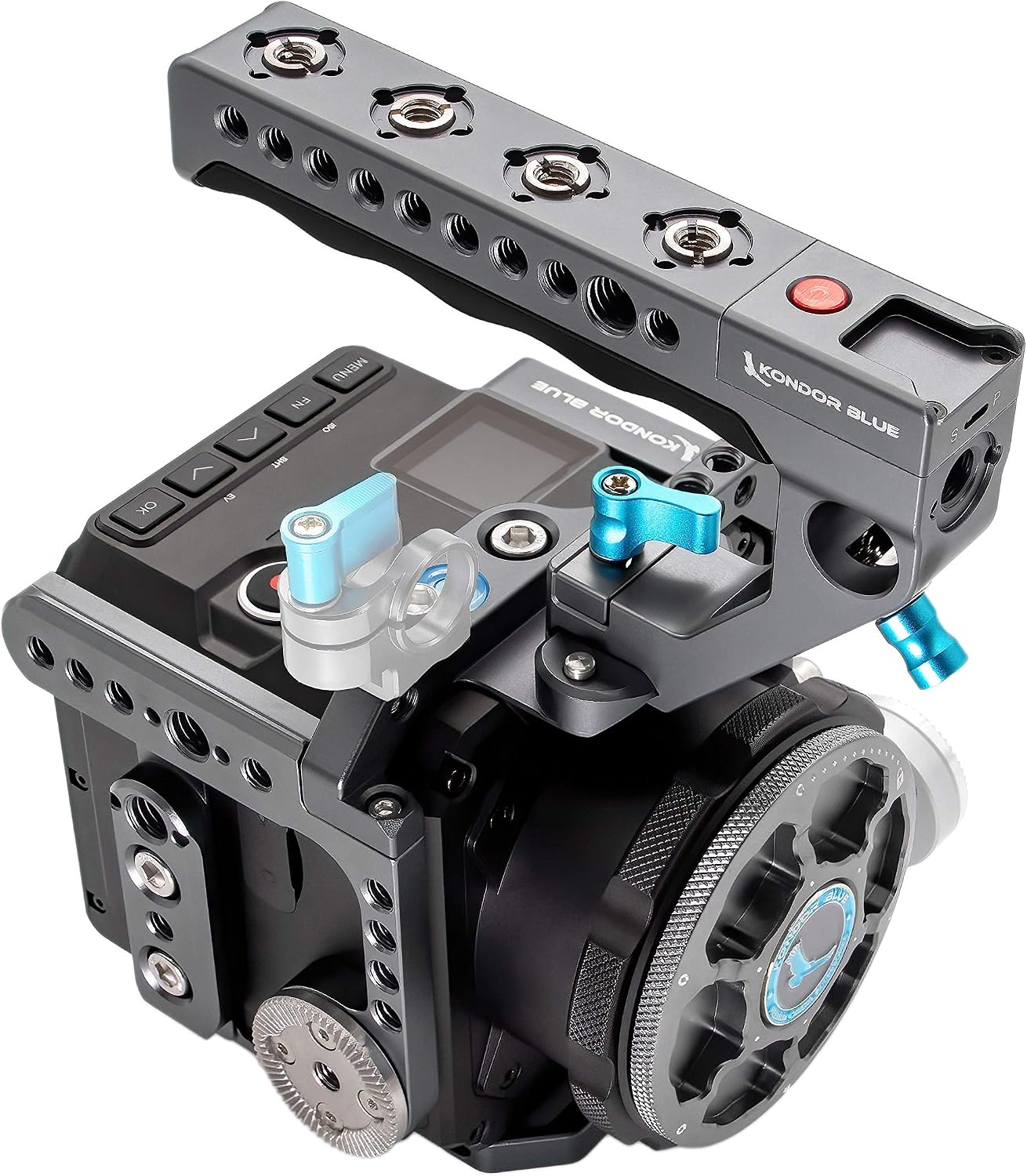 Best Deal 🛒 KONDOR BLUE Z Cam Flagship Cage Rig with LANC REC Top Handle for Z Cam S6 F6 F8. NATO Rails, 15mm Rod, Rosette, Bubble Leveler, Baseplate and Optional T5 SSD Holder. (Space Gray) 🛒 Flash Sale KONDOR BLUE Z Cam Flagship Cage Rig with LANC REC Top Handle for Z Cam S6 F6 F8. NATO Rails, 15mm Rod, Rosette, Bubble Leveler, Baseplate and Optional T5 SSD Holder. (Space Gray)