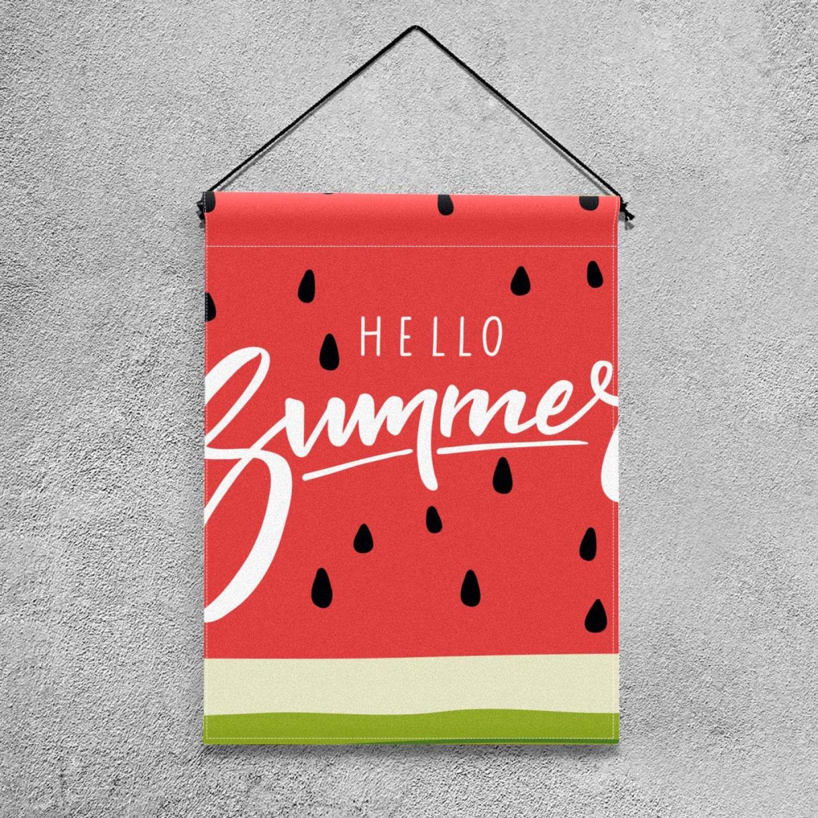 Lasuroa Sommer-Gartenflagge 'Hallo Sommer' – 30x45 Cm, Doppelseitig, Wetterfest, Mit Früchte-Motiv