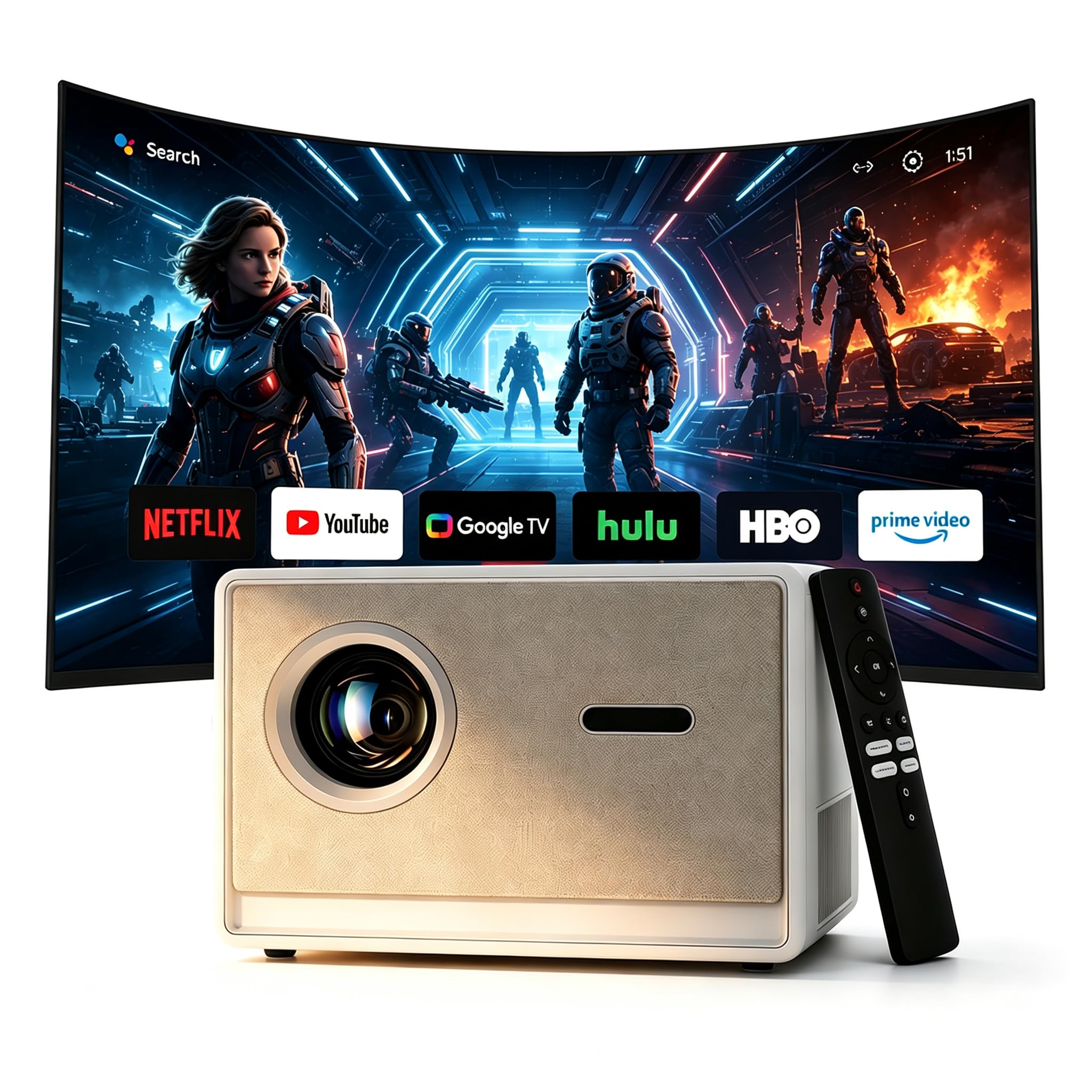 Amazon.com: Maypug Outdoor-Projector-4K with WIFI and Bluetooth