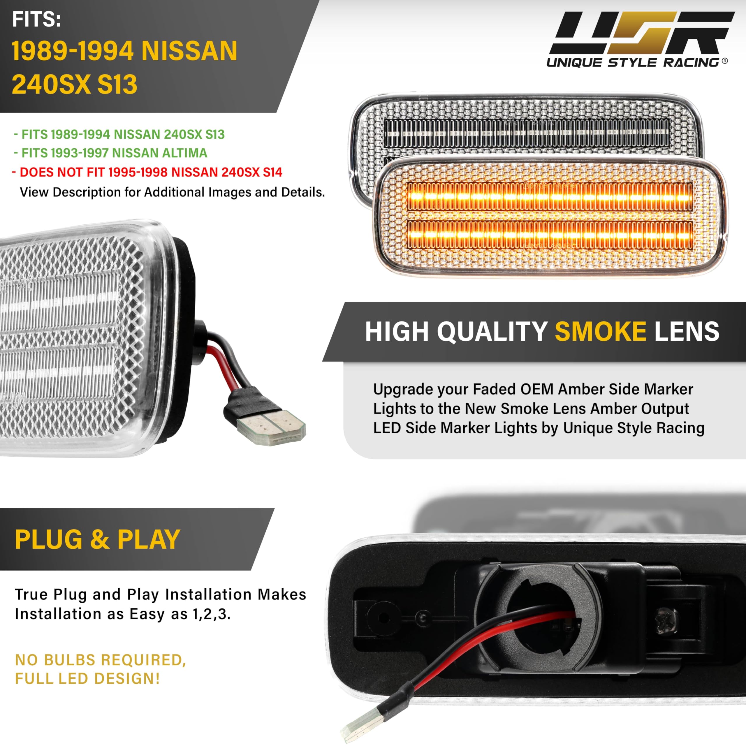 Amazon.com: USR 89-94 S13 Front Side Marker Light – Parking