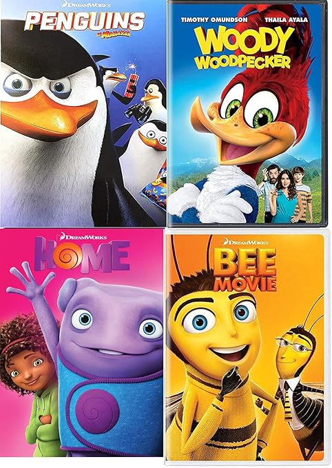 Amazon Com Wisecracking Animal Animated Woody Woodpecker Movie Dvd Bee Cartoon Penguins Of Madagascar Home 4 Family Kid Set Woody Movies Tv