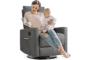 Sweetcrispy Swivel Rocking Rocker Recliner for Supreme Comfort