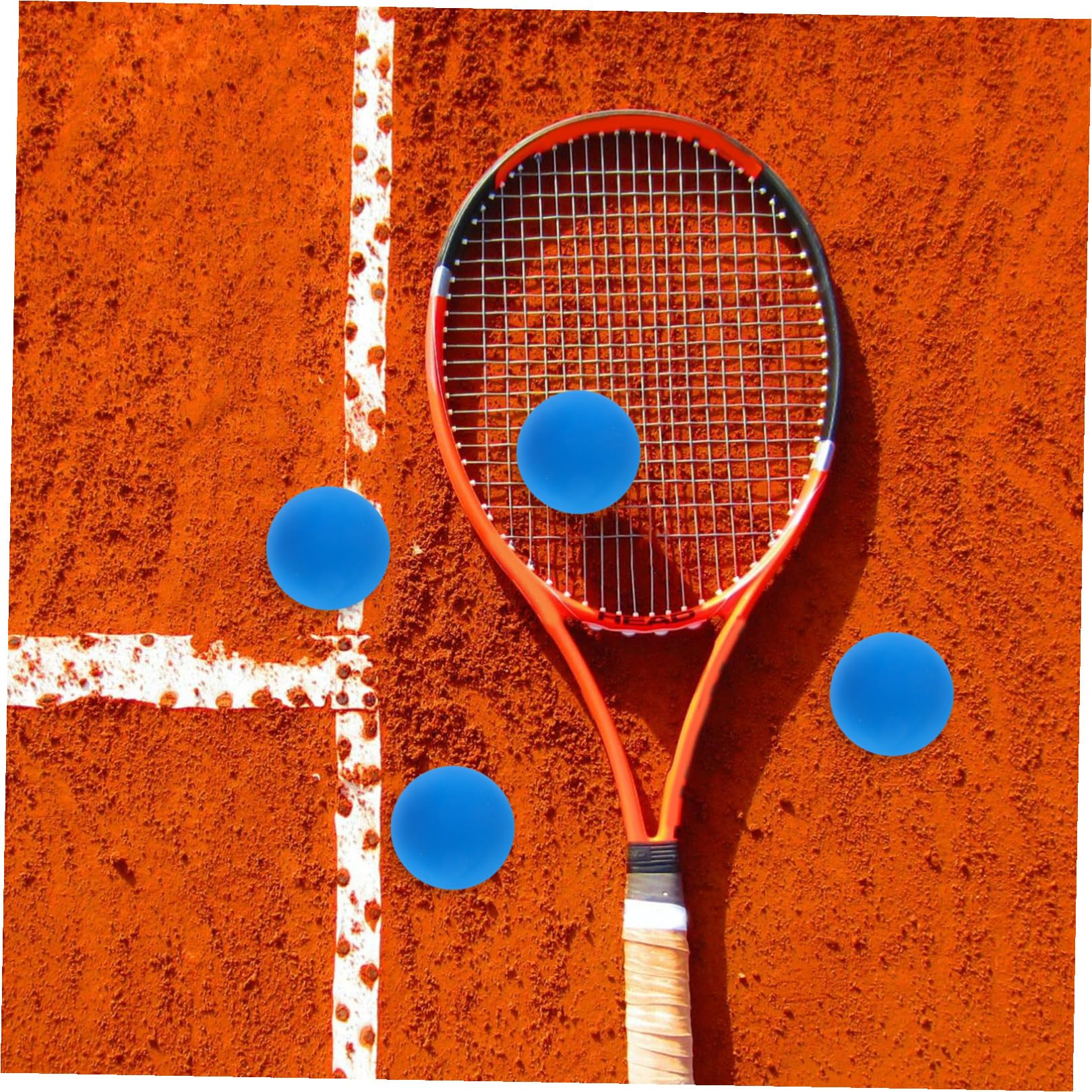 Lot de 4 Balles de Racquetball en Caoutchouc Creuses et Légères Mini Ballons D’Entraînement Bleu pour Squash Rebond Élevé Amélioration Coordination Usage Intérieur et