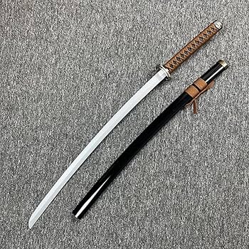 直刃の木製鞘付き刀 Amazon.co.jp: 天然木サムライ直刀 鞘付き 100cm 手作り刀 木製木剣