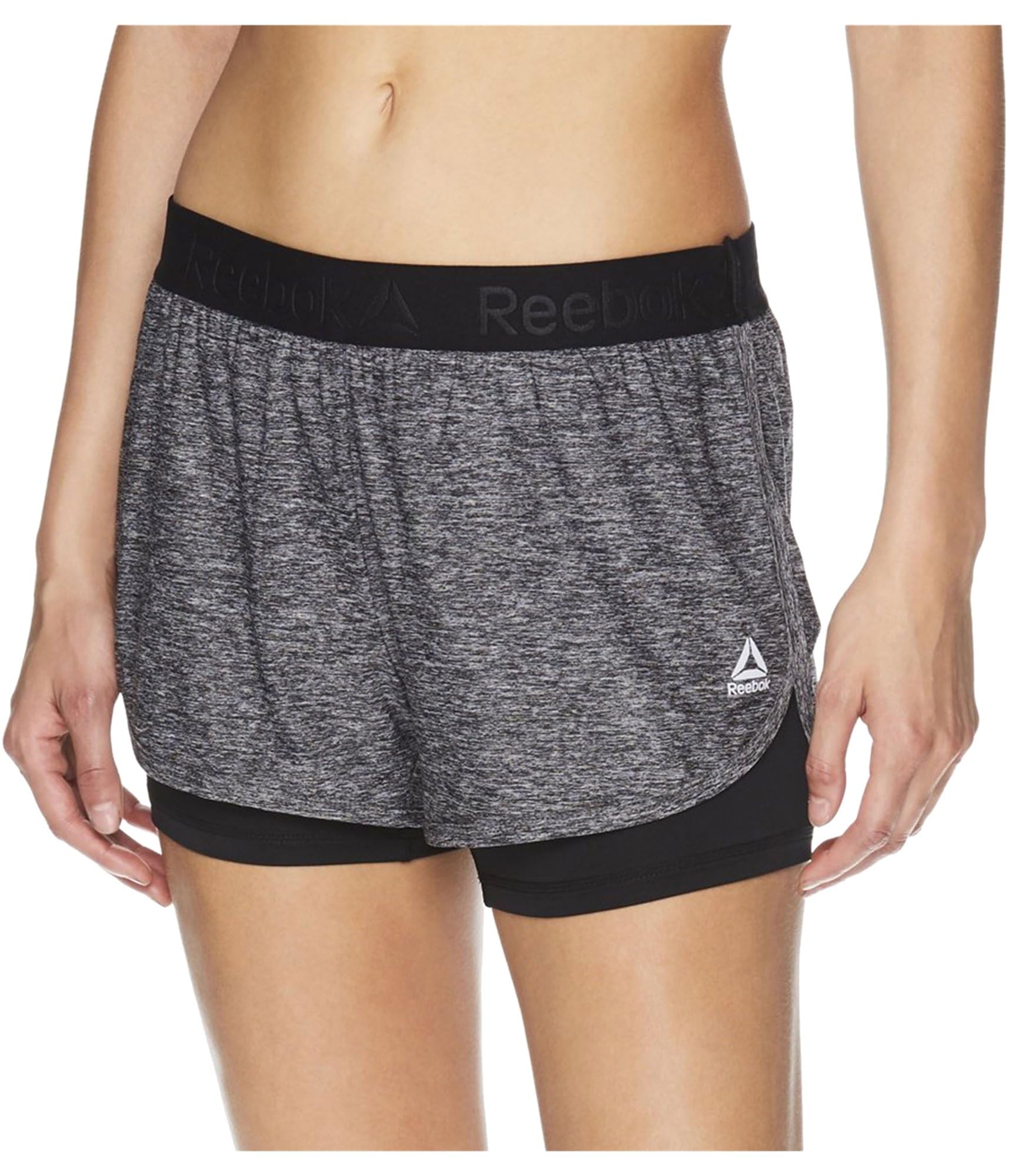 Reebok Womens Cardio Running Athletic Workout Shorts R143 XS, Black, X-Small
