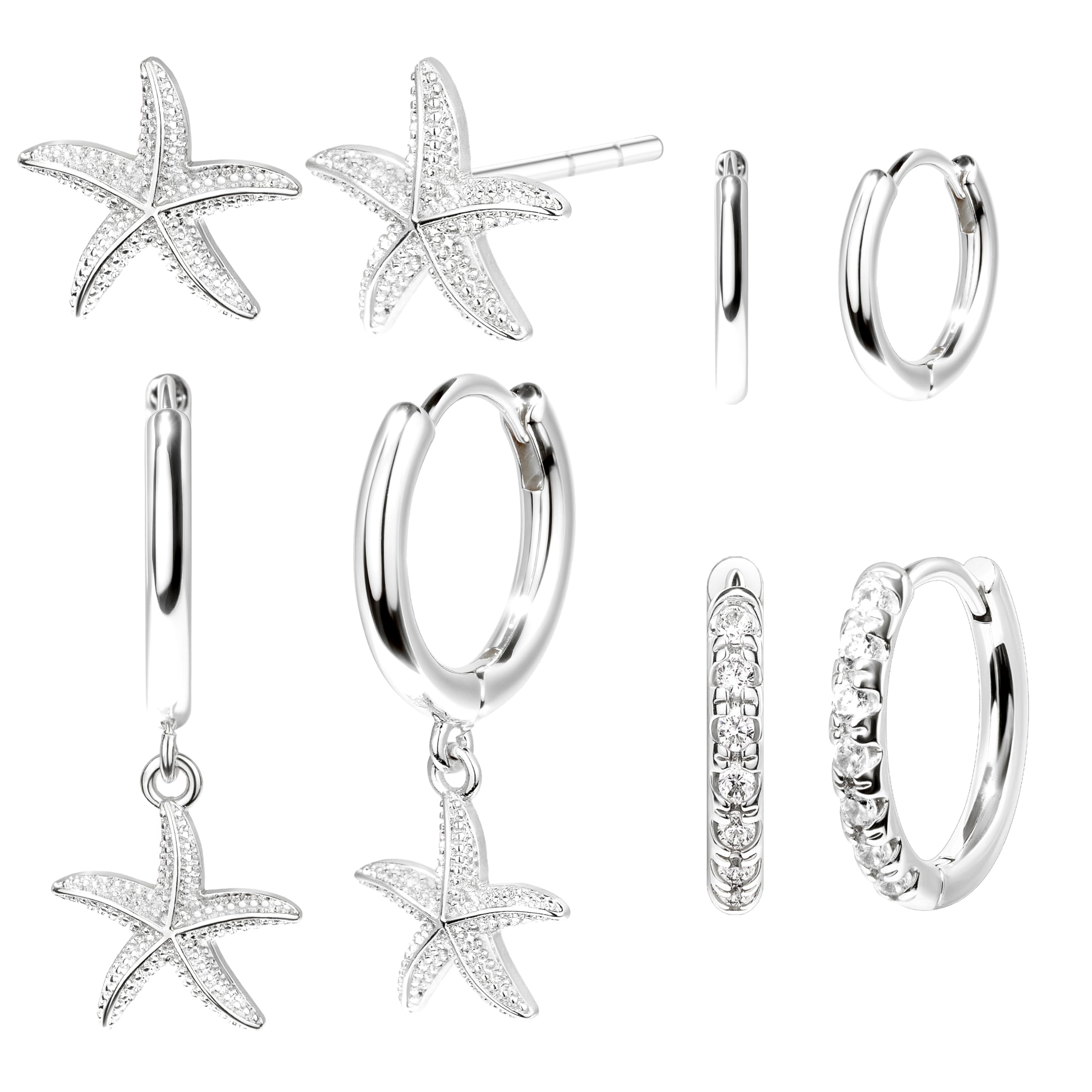 Small Gold Huggie Hoop Earrings Set for Women Men Hypoallergenic 14K Plated Stack Cartilage Earrings, Sterling Silver Multiple Piercing Lightweight Mini Thin Cute Dainty Trendy Jewelry Gifts for Women